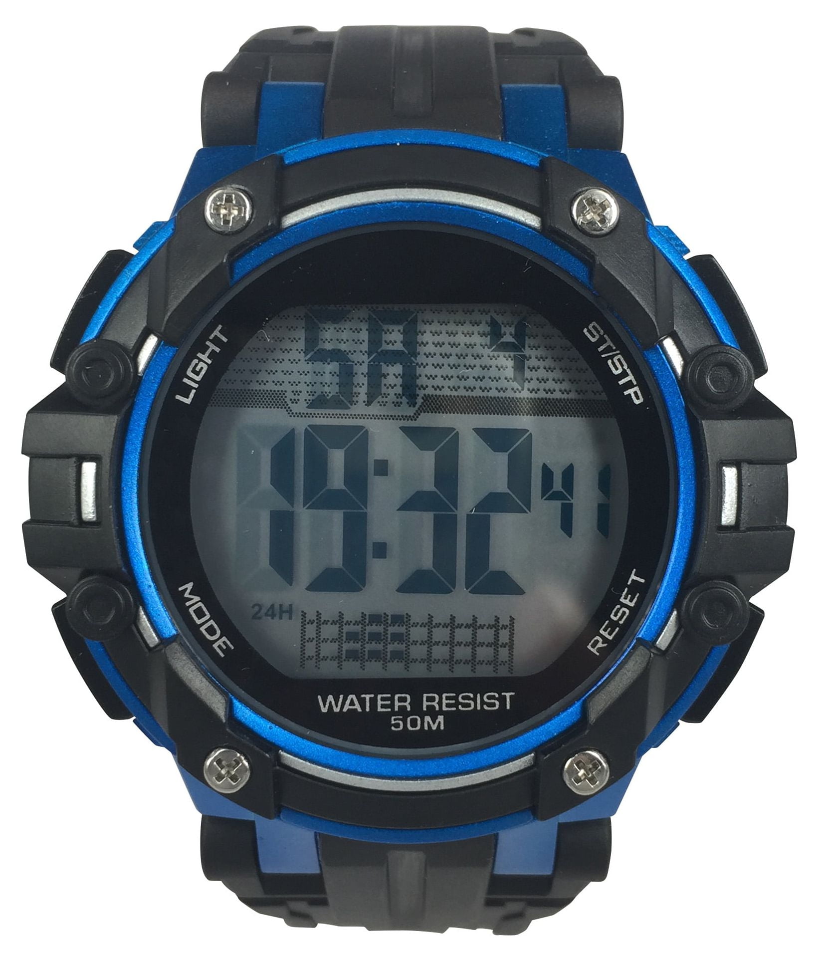 George Men's Digital Sport Wristwatch Plastic Strap