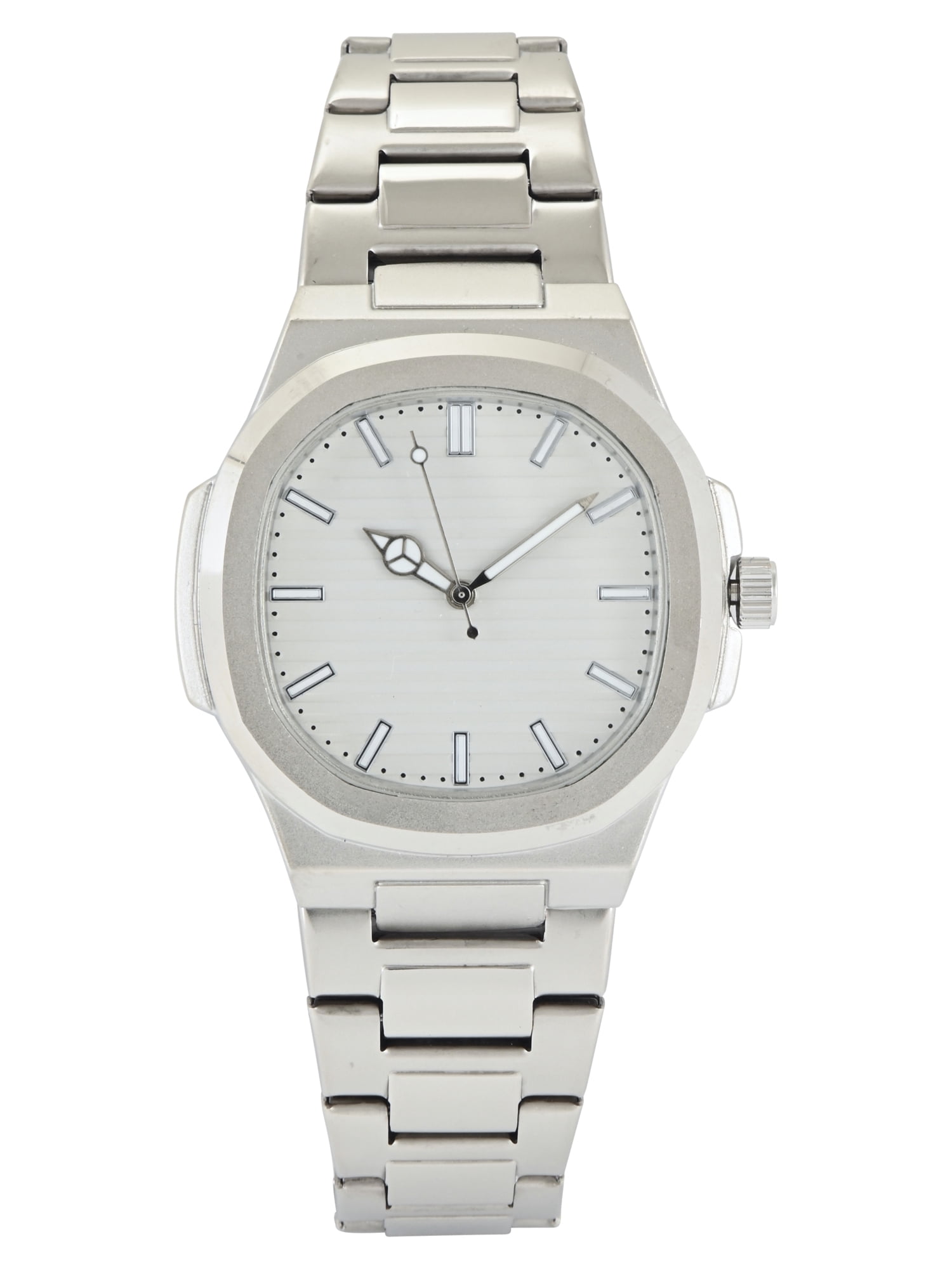 George Men's Silver Case with Silver Matte Bracelet Watch