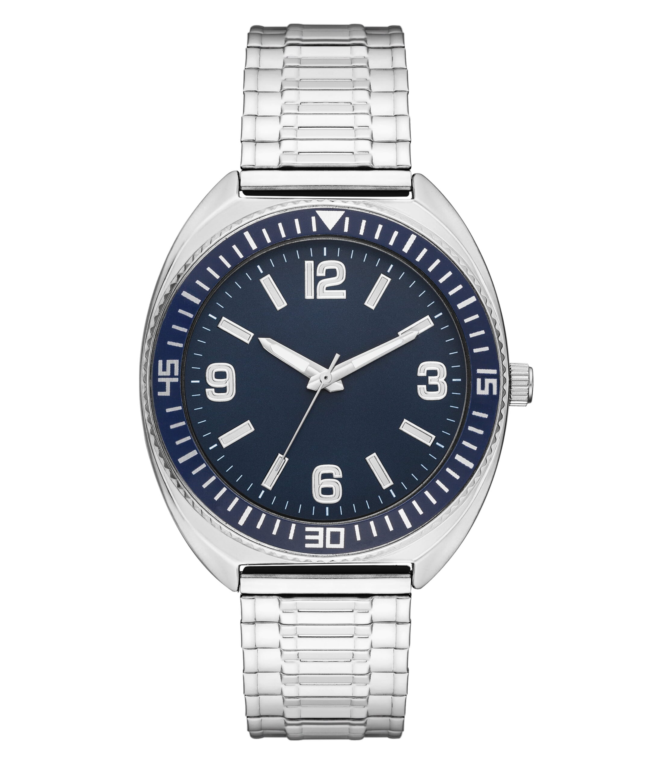 George Men's Silver-Tone Expansion Strap Wristwatch