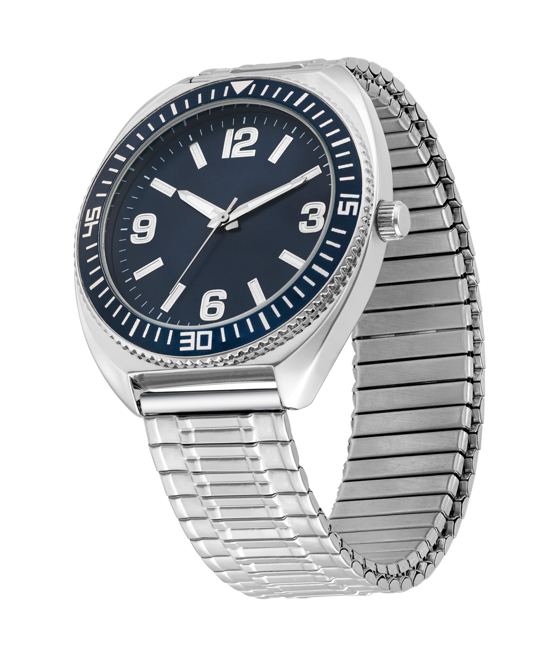 George Men's Silver-Tone Expansion Strap Wristwatch - Image 5