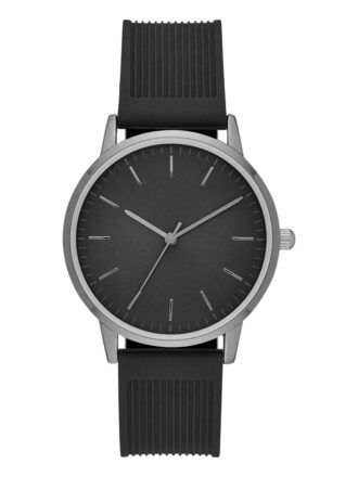 GEORGE Men's Watch: Gunmetal Case, Black Dial, Black Silicone Band (FMDOGE020)