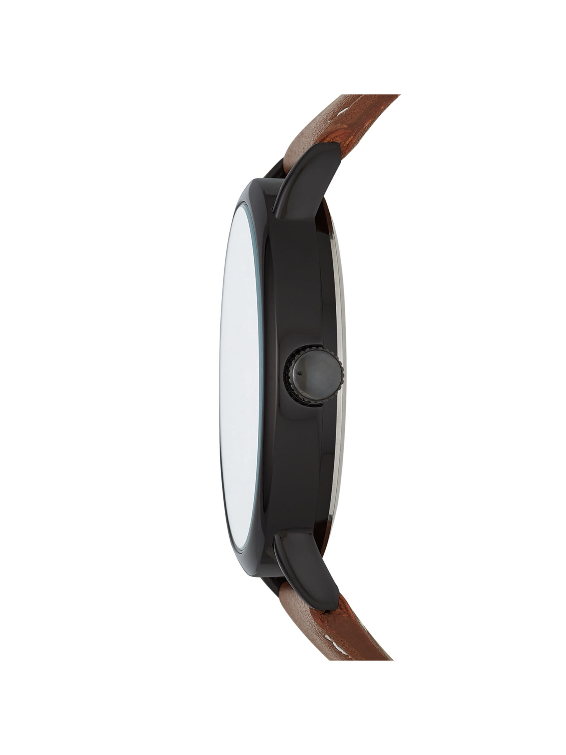 GEORGE Men's Watch: Gunmetal Case, Black Easy Read Dial, Cognac Vegan Leather Band (FMDOGE009) - Image 2
