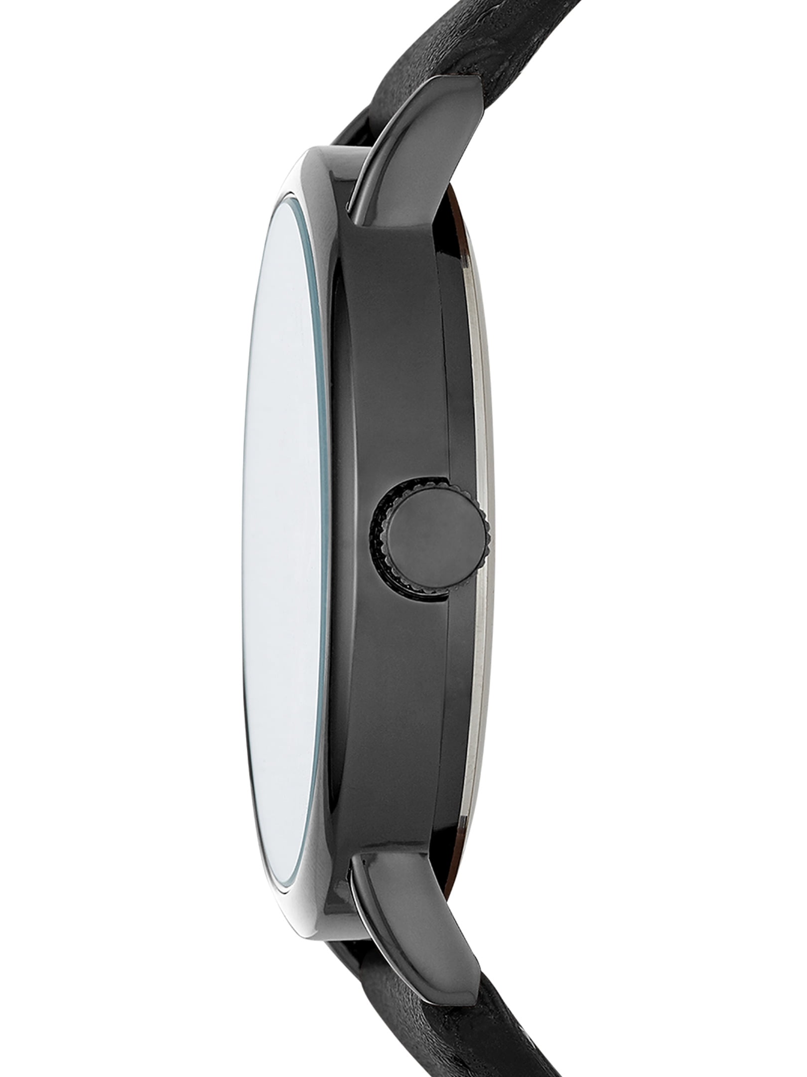 George Men's Watch: Gunmetal Tone Case, Black Easy Read Dial, Black Vegan Leather Band (FMDOGE046) - Image 3