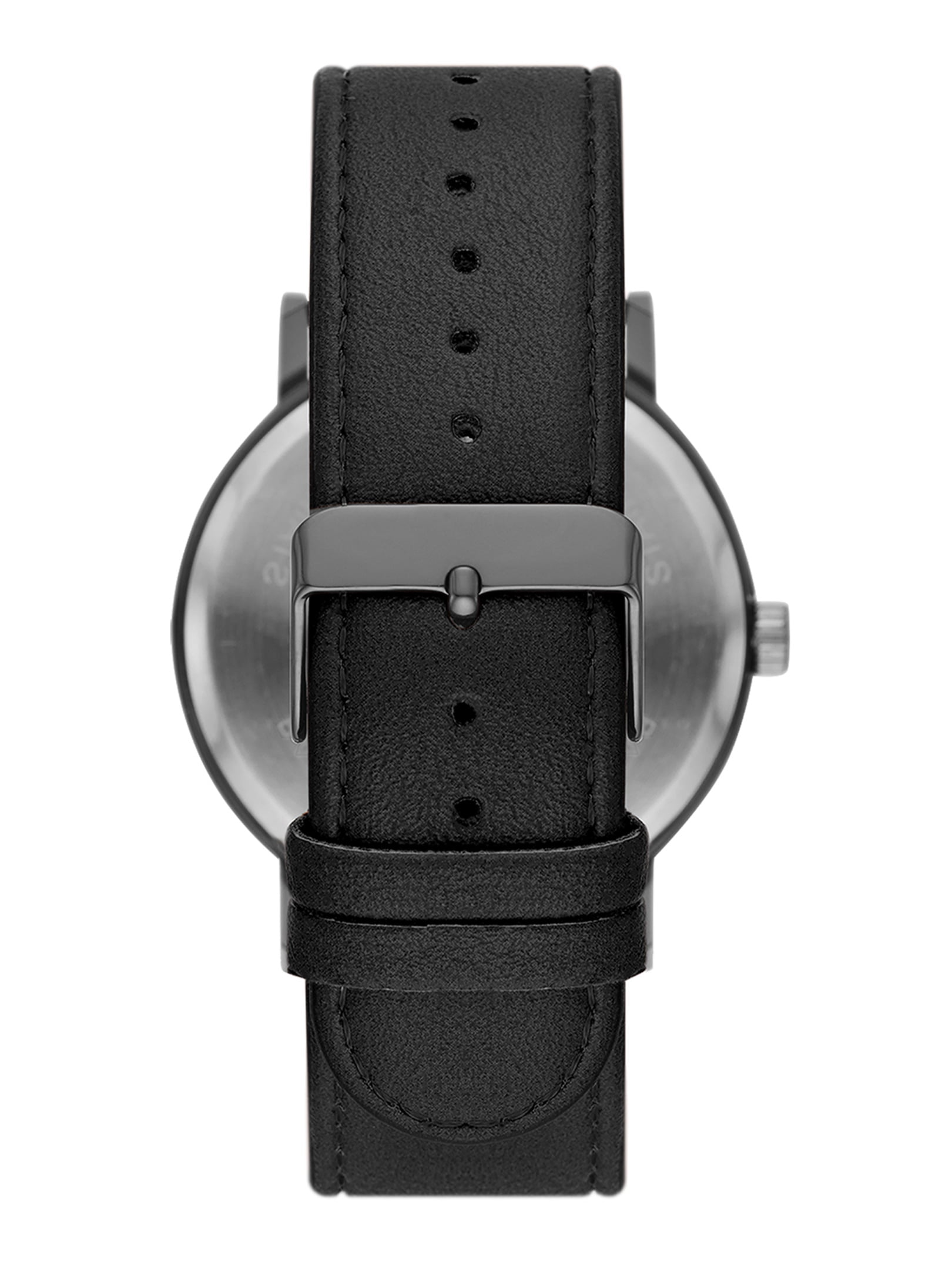 George Men's Watch: Gunmetal Tone Case, Black Easy Read Dial, Black Vegan Leather Band (FMDOGE046) - Image 2