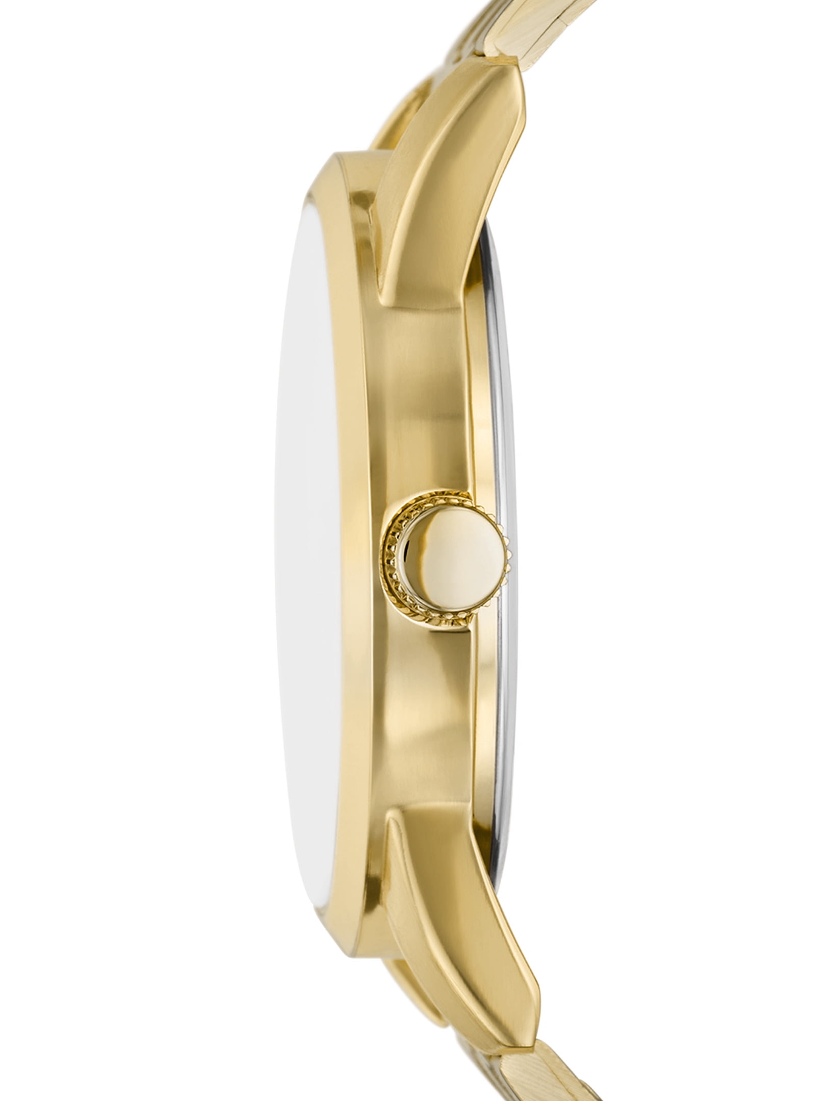 George Men's Watch with Brush Gold Round Case, Gold Dial and Brush Gold 5 Link Bracelet (FMDOGE058) - Image 2