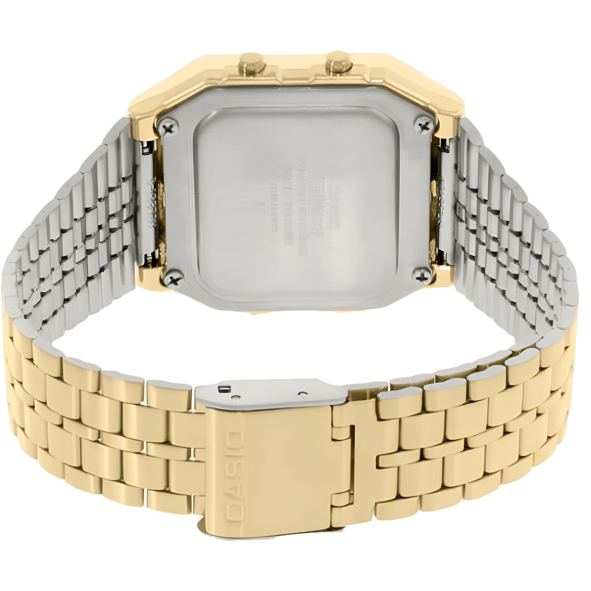 Gold- Tone Digital Retro Alarm Chronograph Men's Watch, A500WGA-1D - Image 2