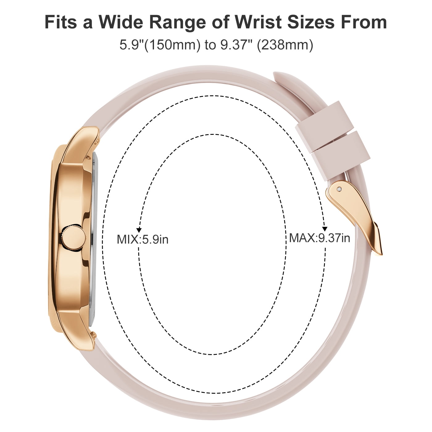 GOLDEN HOUR Waterproof Nurse Watch for Medical Professionals, Students Women Men - Military Time Luminouse Easy Read Dial, 24 Hour with Second Hand, Colorful Silicone Band - Image 2