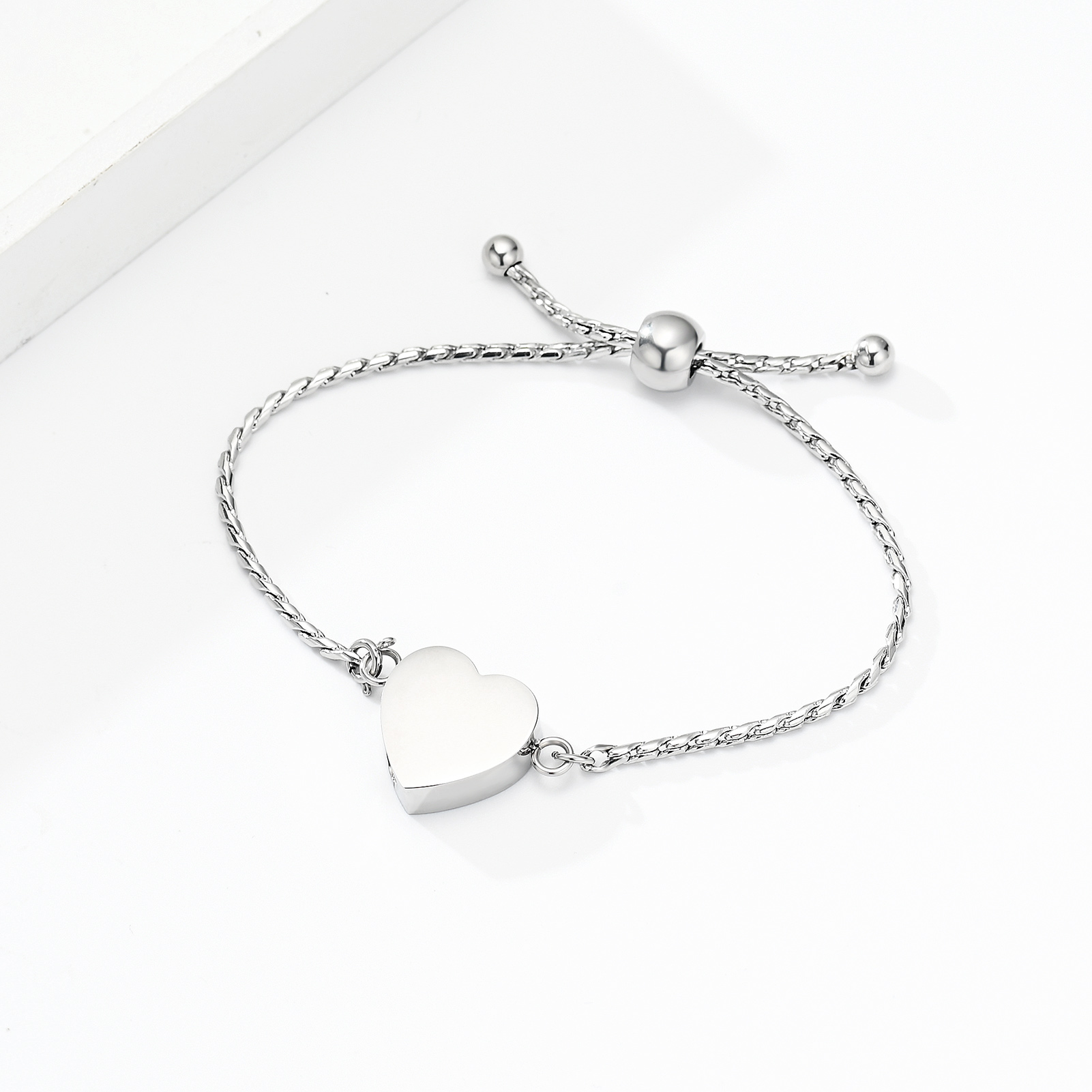 Heart Urn Bracelet for Ashes for Women Men Stainless Steel Cremation Jewelry Keepsake Holder Memorial Ash Bracelet for Loved One - Image 3