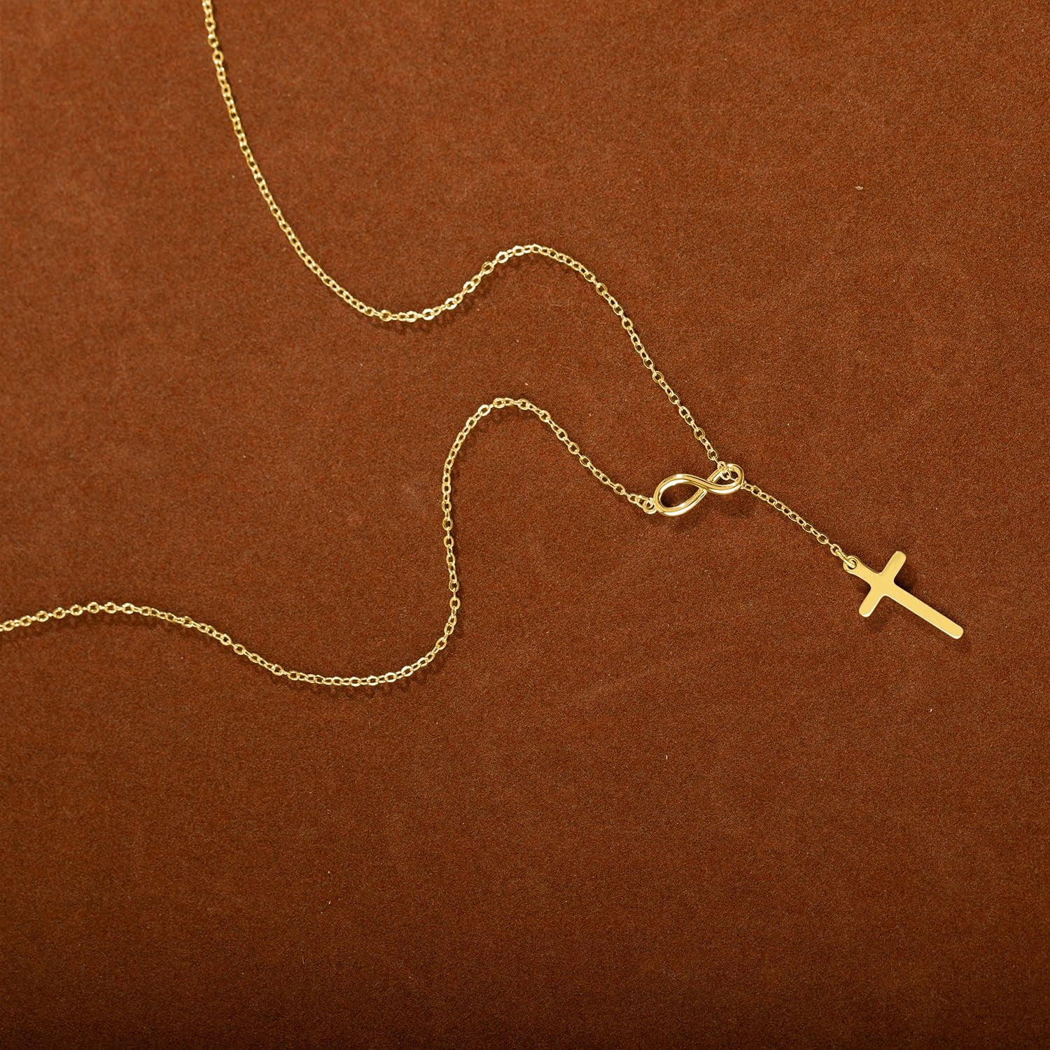 Infinity Cross Necklace for Women,Necklace Unique Trendy Cross Pendant Jewelry, Non Tarnish & Waterproof Christian Jewelry Communion Confirmation Easter Gif - Image 5