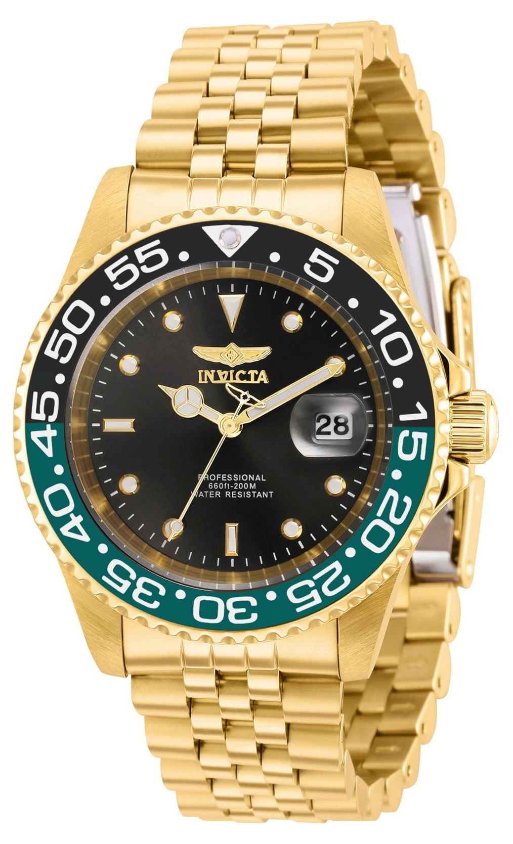 Invicta Pro Diver Men 40mm Stainless Steel Gold Black dial Quartz Watch