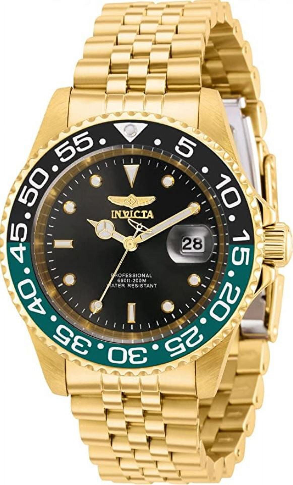 Invicta Pro Diver Men 40mm Stainless Steel Gold Black dial Quartz Watch - Image 2