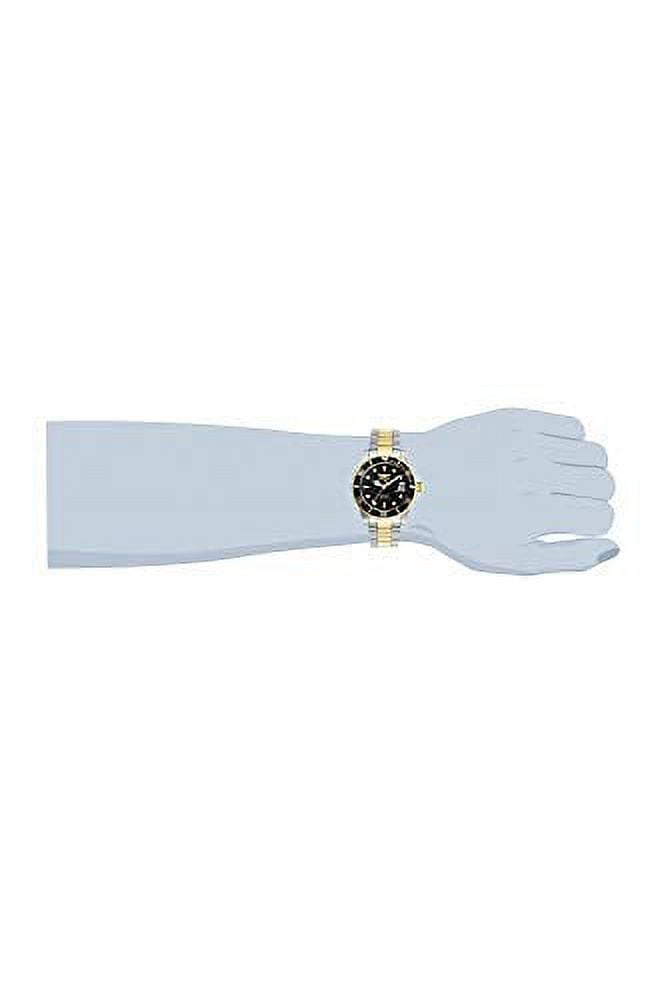 INVICTA Pro Diver Men 40mm Stainless Steel Gold + Steel Black dial PC32 Quartz - Image 2