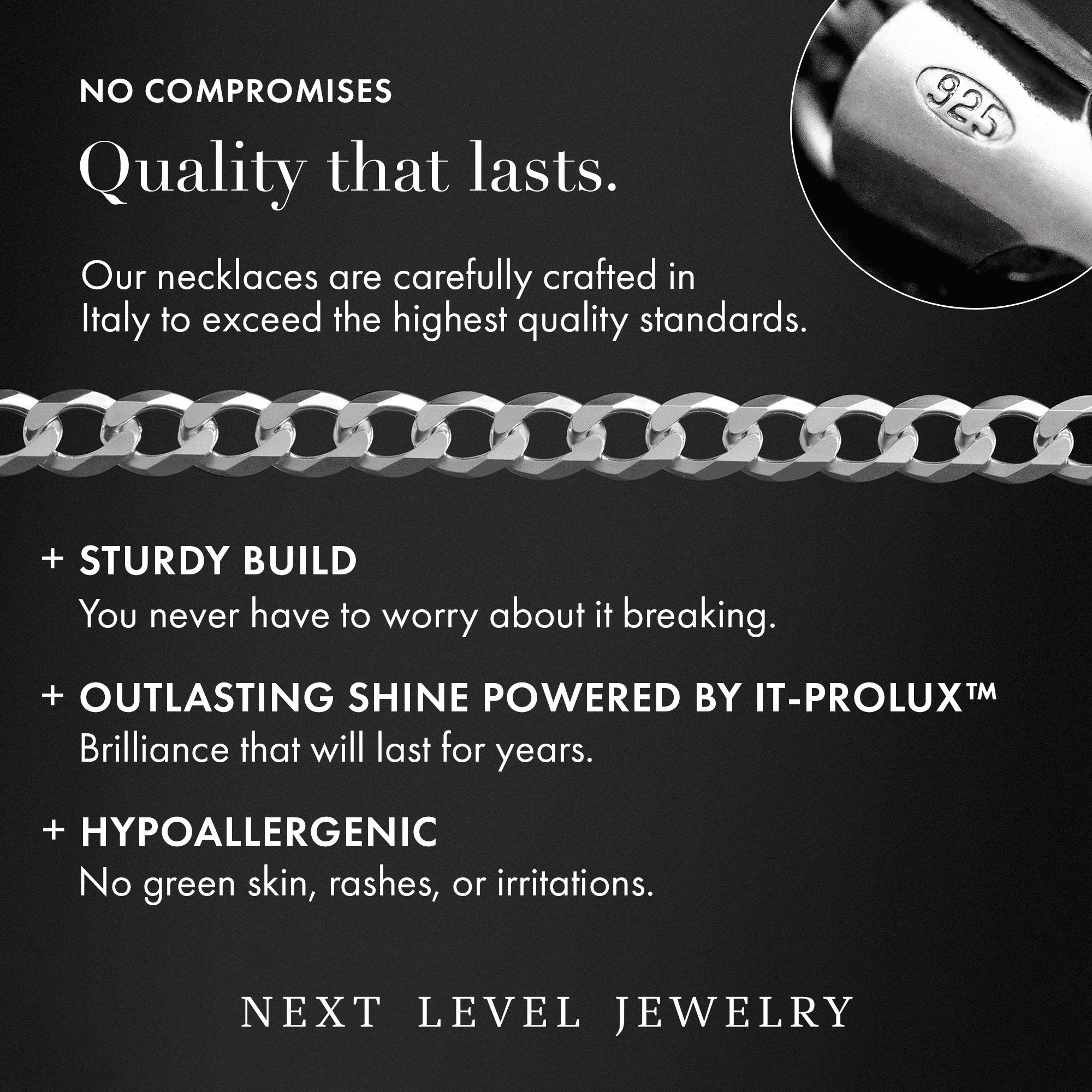 Italian 925 Sterling Silver Cuban Curb Link Chain Necklaces 2MM - 10.5MM, Solid 925 Italy, Next Level Jewelry - Image 4