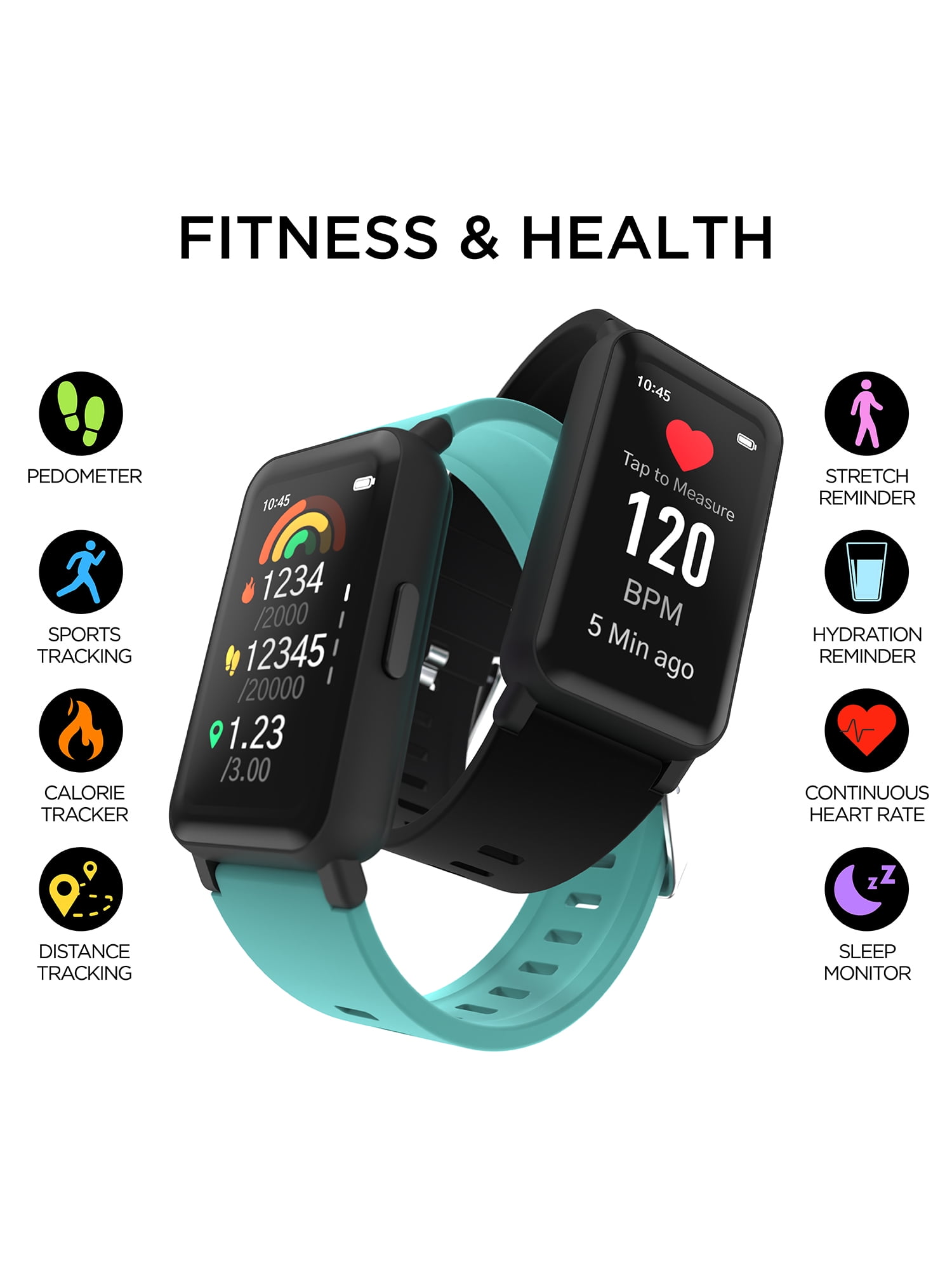 iTech Active 3 Unisex Adult Smartwatch Fitness Tracker, Lilac, Silicone Strap - Image 4