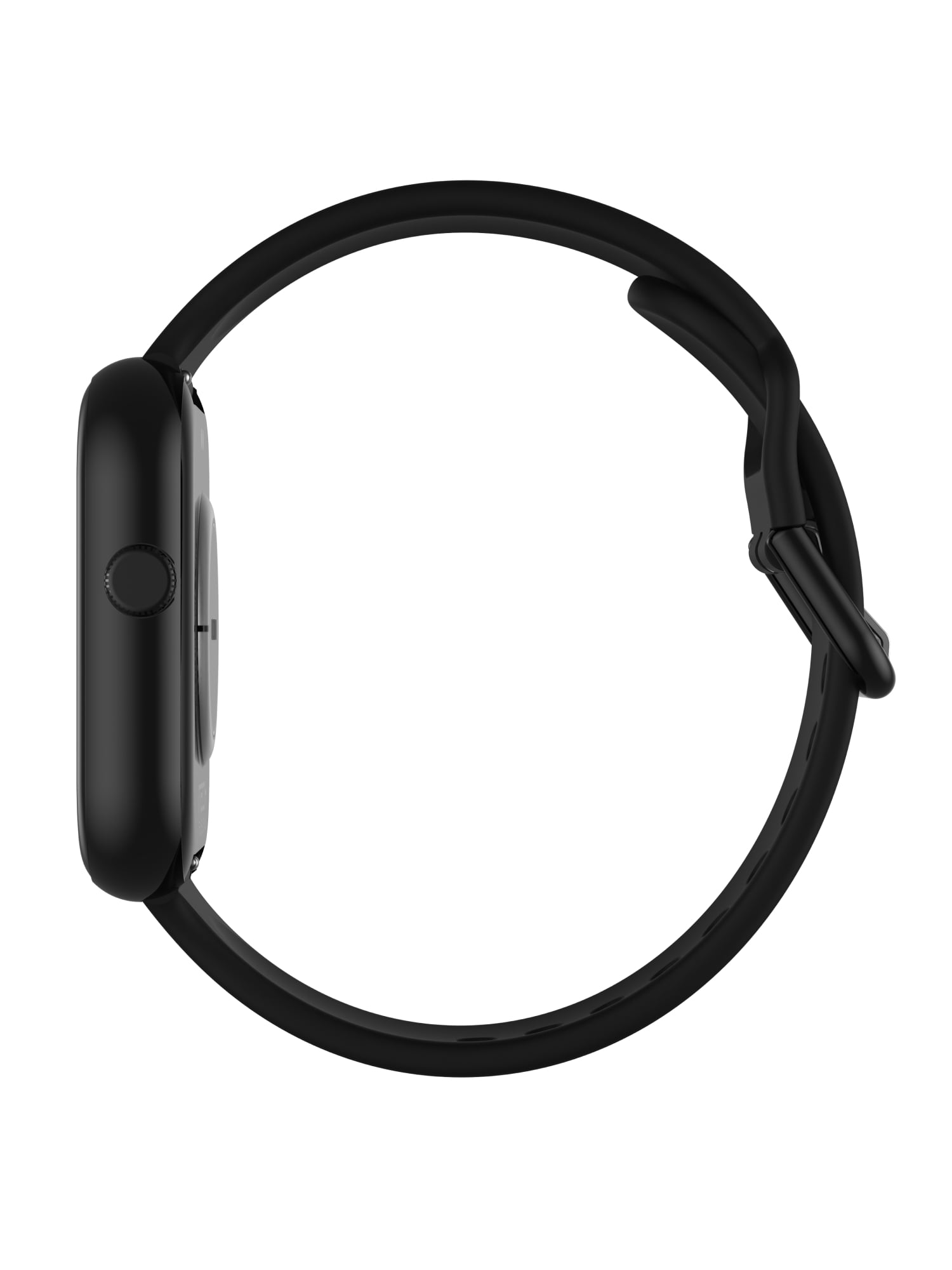iTech Fusion 4 Unisex Adult Rectangular Smart Watch, Black, Silicone Strap - Image 3