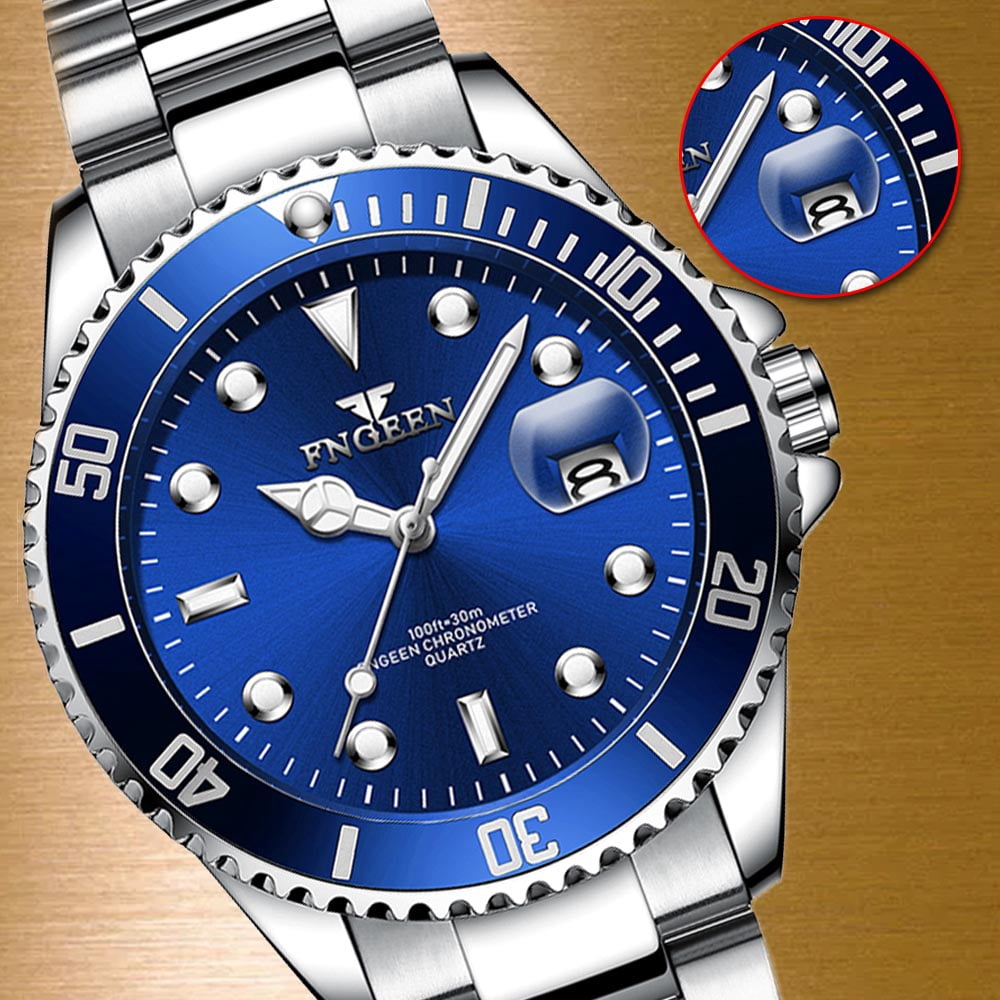 Jahy2Tech Waterproof Men Watch Classic Stainless Steel Quartz Business Luminous Wristwatch - Image 3