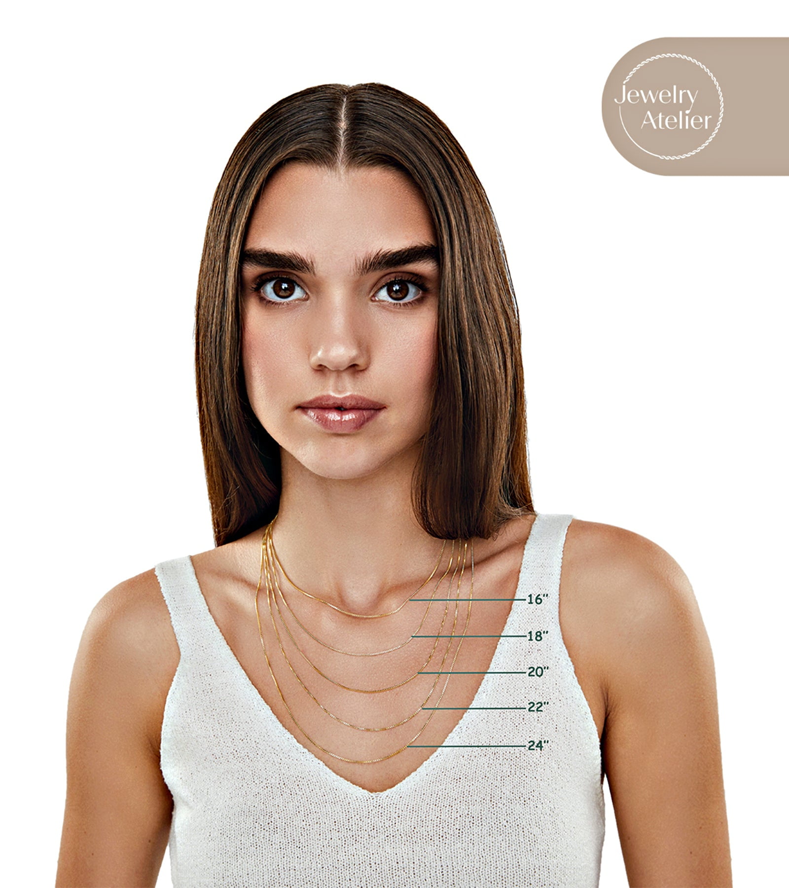 Jewelry Atelier Gold Chain Necklace Collection - 14K Solid Yellow Gold Filled Box Chain Necklaces for Women and Men with Different Sizes (1.0mm or 1.7mm) - Image 5