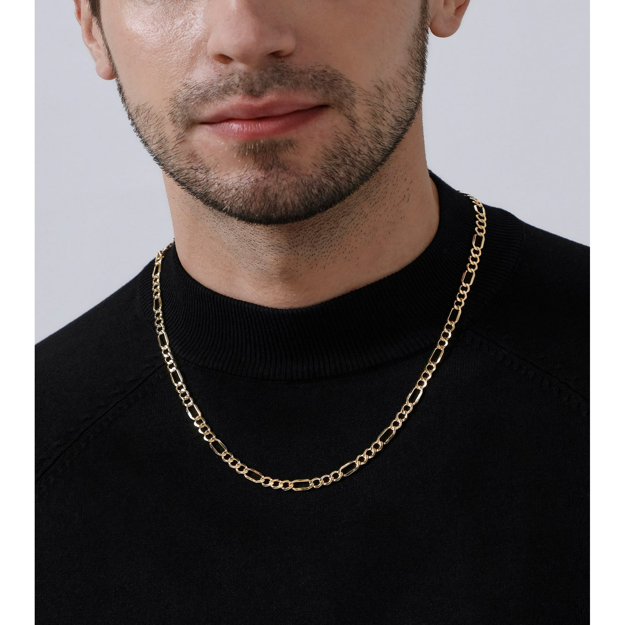 Jewelry Atelier Gold Chain Necklace Collection - 14K Solid Yellow Gold Filled Figaro Chain Necklaces for Women and Men with Different Sizes (2.8mm, 3.7mm, 4.7mm, 5.6mm) - Image 2