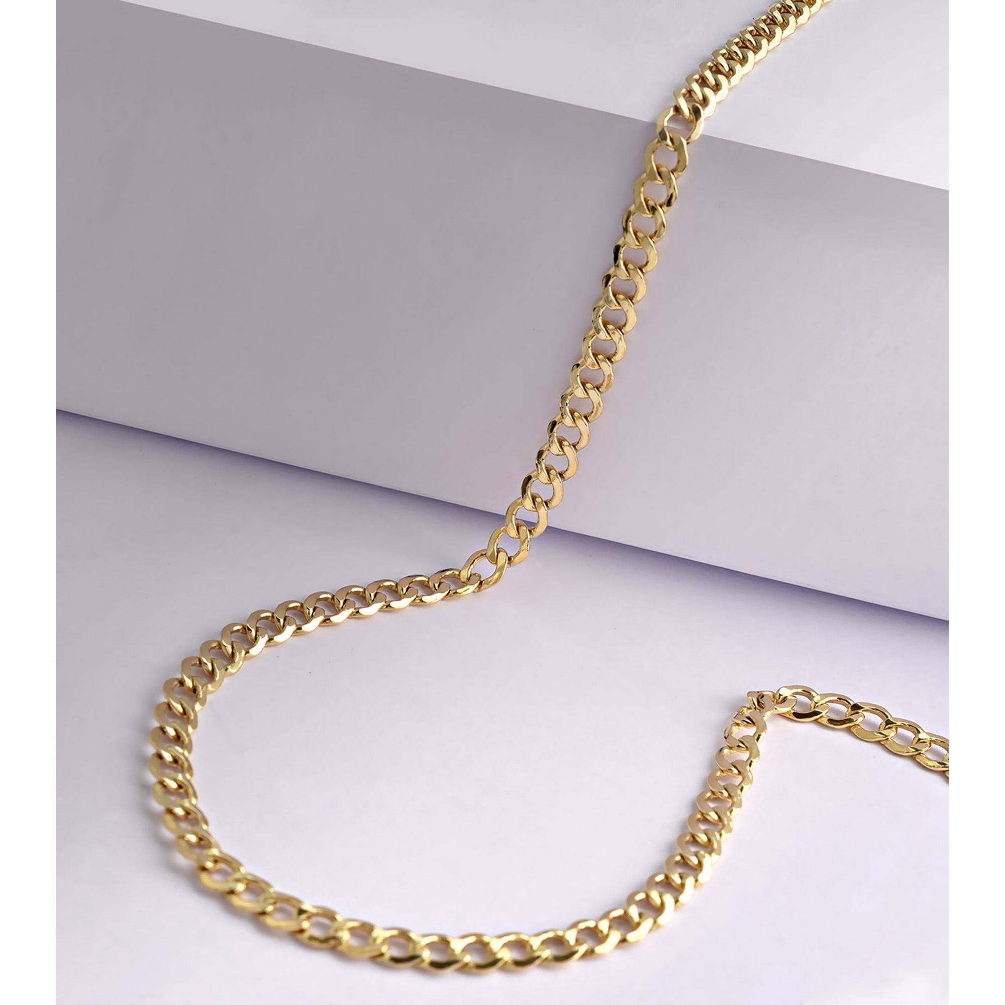 Jewelry Atelier Gold Chain Necklace Collection - 14K Solid Yellow Gold Filled Miami Cuban Curb Link Chain Necklaces for Women and Men with Different Sizes (2.7mm, 3.6mm, 4.5mm, or 5.5mm) - Image 2
