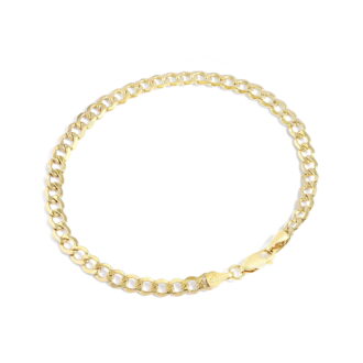 Jewelry Atelier Gold Filled Chain Bracelet Collection - 14K Solid Yellow Gold Filled Miami Cuban Curb Link Chain Bracelets for Women and Men with Different Sizes (4.5mm, 5.5mm)
