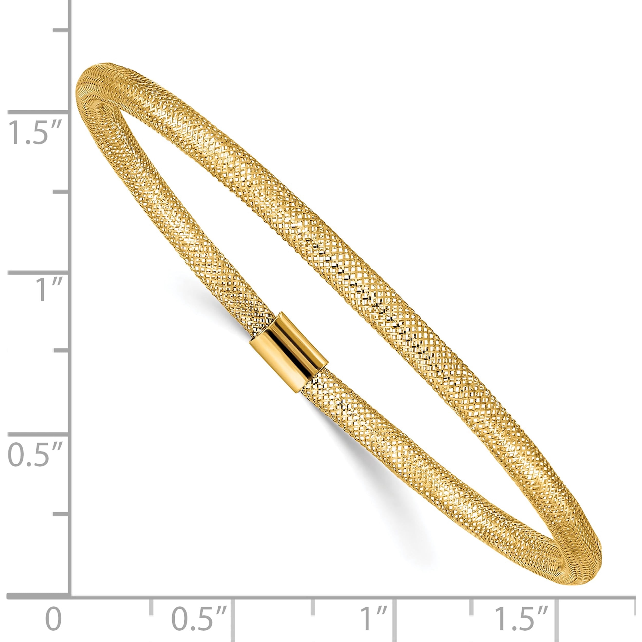 Jewelry by Sweet Pea 10K Yellow Gold Stretch Mesh Bracelet - Image 5