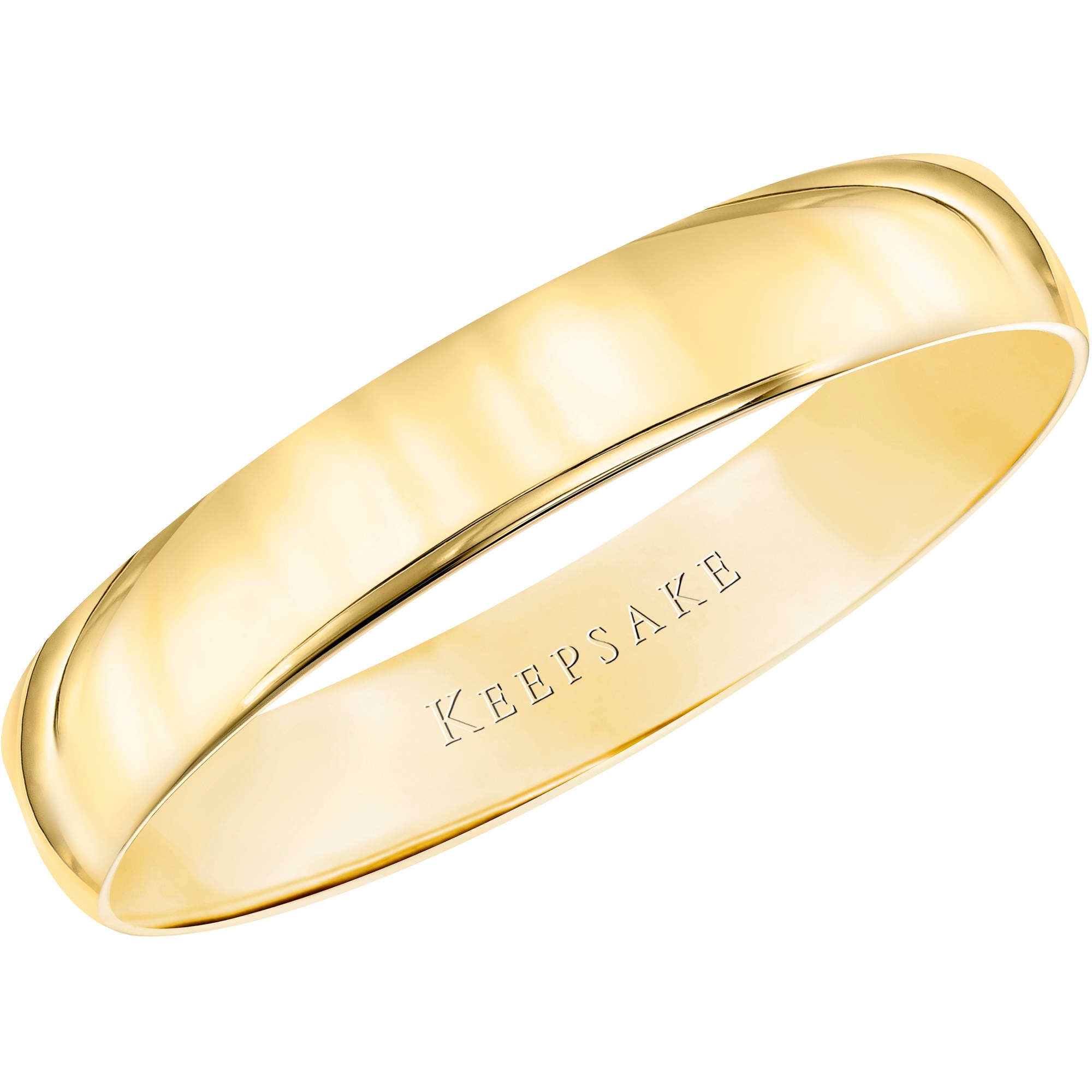 "Keepsake 10kt Yellow Gold 4mm Polished Wedding Band for Men and Women"
