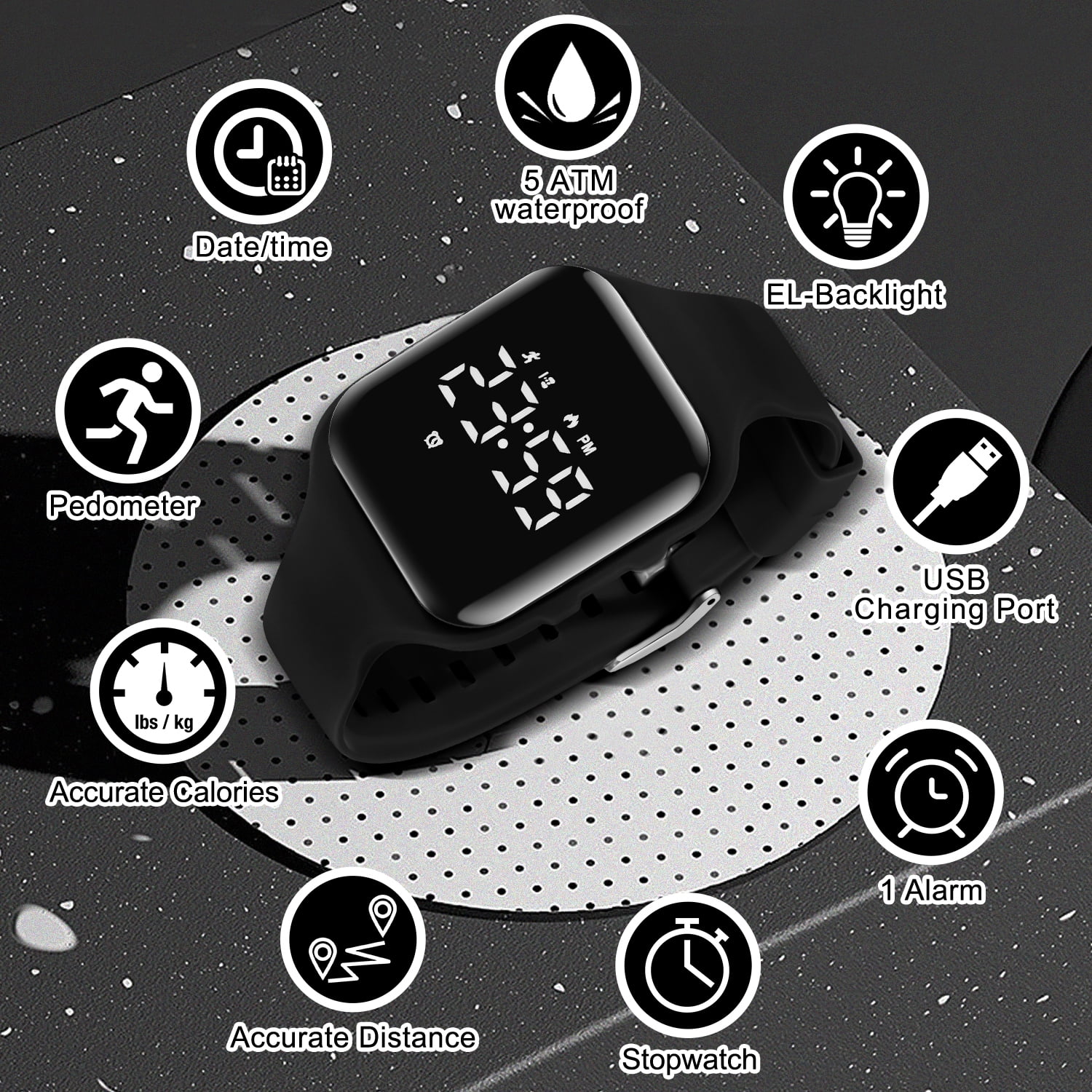 Kids Digital Watch for Boys Girls Sport Watch with Stopwatch,Alarm Clock, Waterproof Watches Birthday Christmas Gift for Kids Age 4 - Image 3