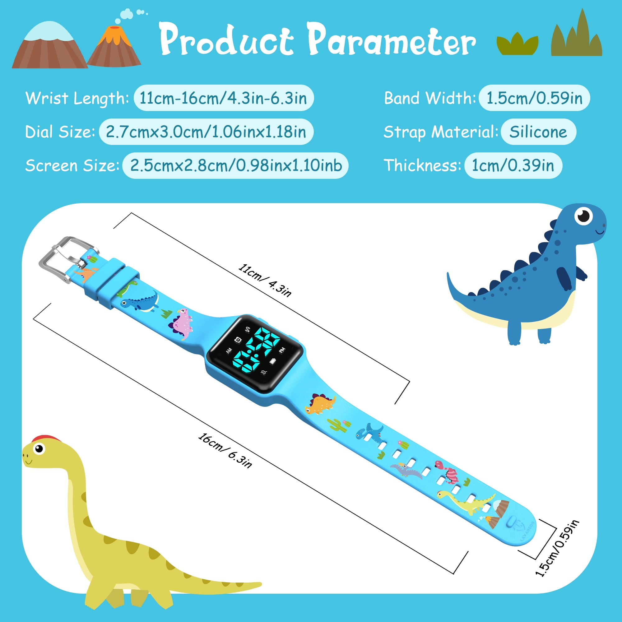 Kids Potty Training Watch,Digital Watches with Alarm Clocks/Music Reminder,Potty Training Watch for Toddler Waterproof Watch for Kids Age 3 - Image 5