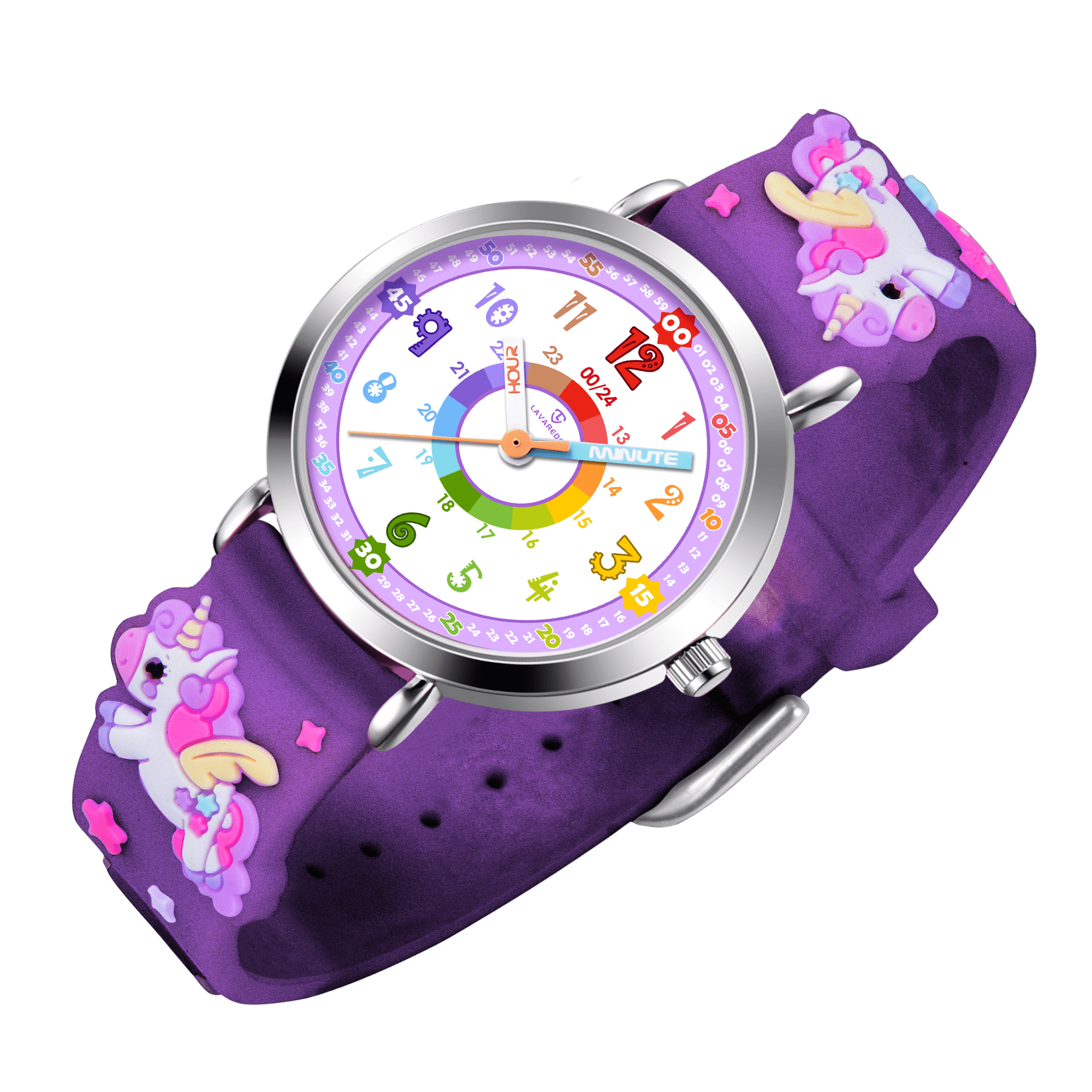 Kids Watch 3D Cartoon Watch Rainbow Dial Waterproof Watch for Girls Analog Watch with Quartz Movement Christmas Gift for Kids Age 4 - Image 5