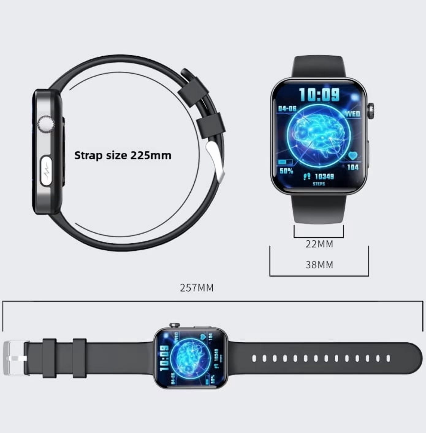LAATIKUI F300 smart watch fitness monitoring tracker waterproof sports - Image 2