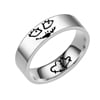 MAVLLY Jack and Sally Ring Titanium Steel Ring Nightmare Before Christmas Ring Gifts Jewelry Valentine Anniversary Birthday Gifts for Couple Women Men (1pcs) - Image 4