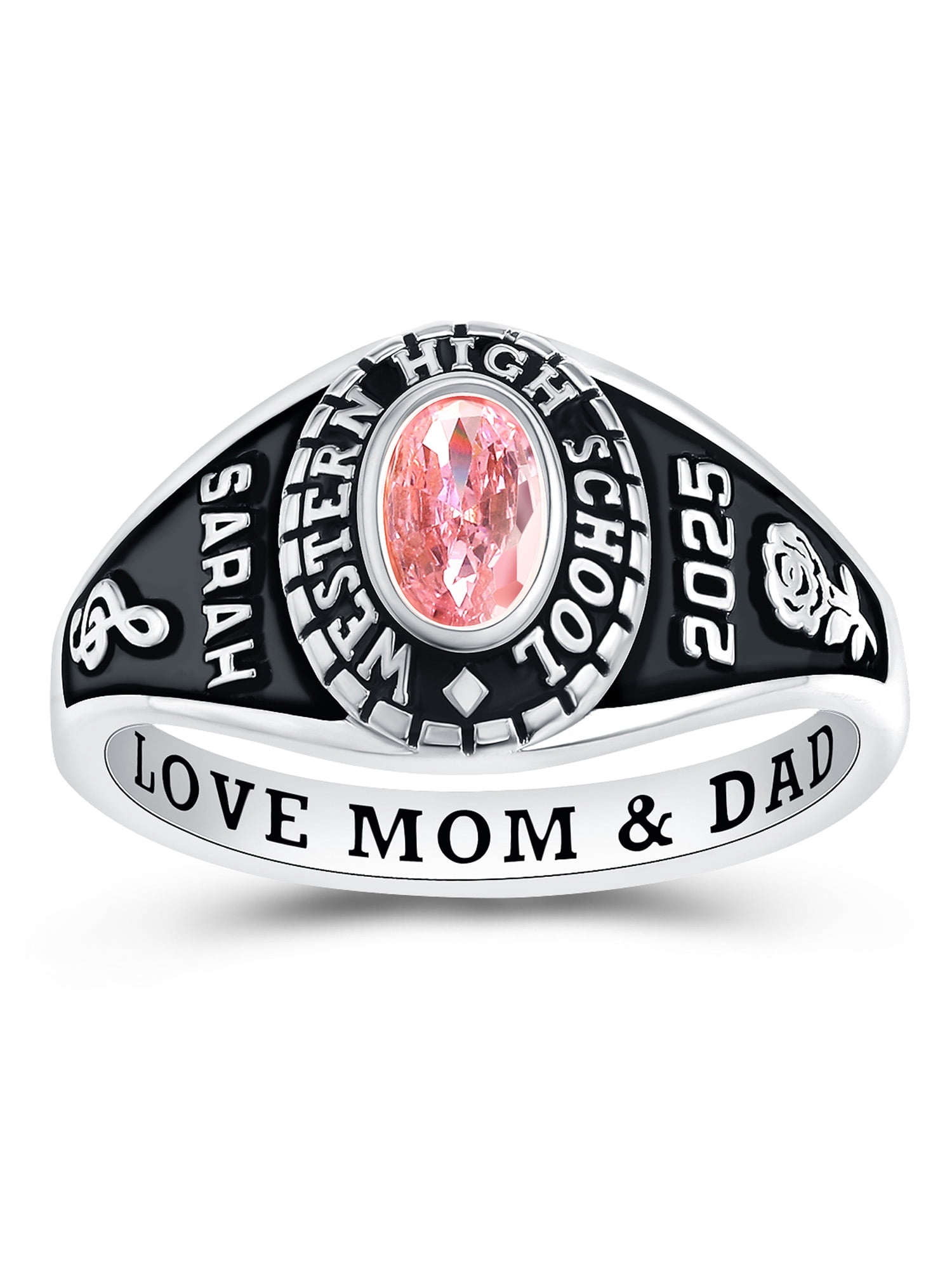 Mementos Jewelry USA Customized Classic Sterling Silver Class Rings for Women High School College - Image 4