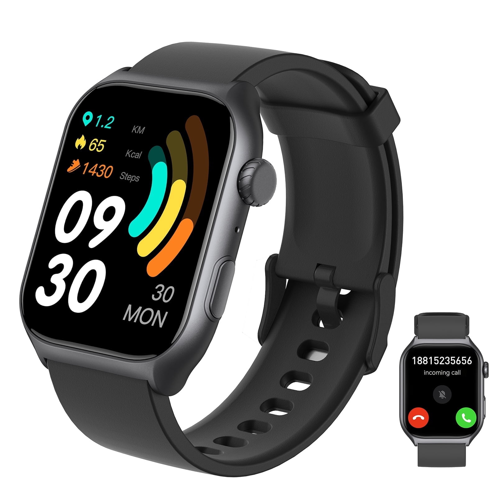 Memoria Smart Watch Fits for Android and iPhone, 1.95" HD Screen, Bluetooth Calling, IP68 Waterproof Fitness Tracker, 10-Day Battery, 100+ Sports Modes for Outdoor Sports