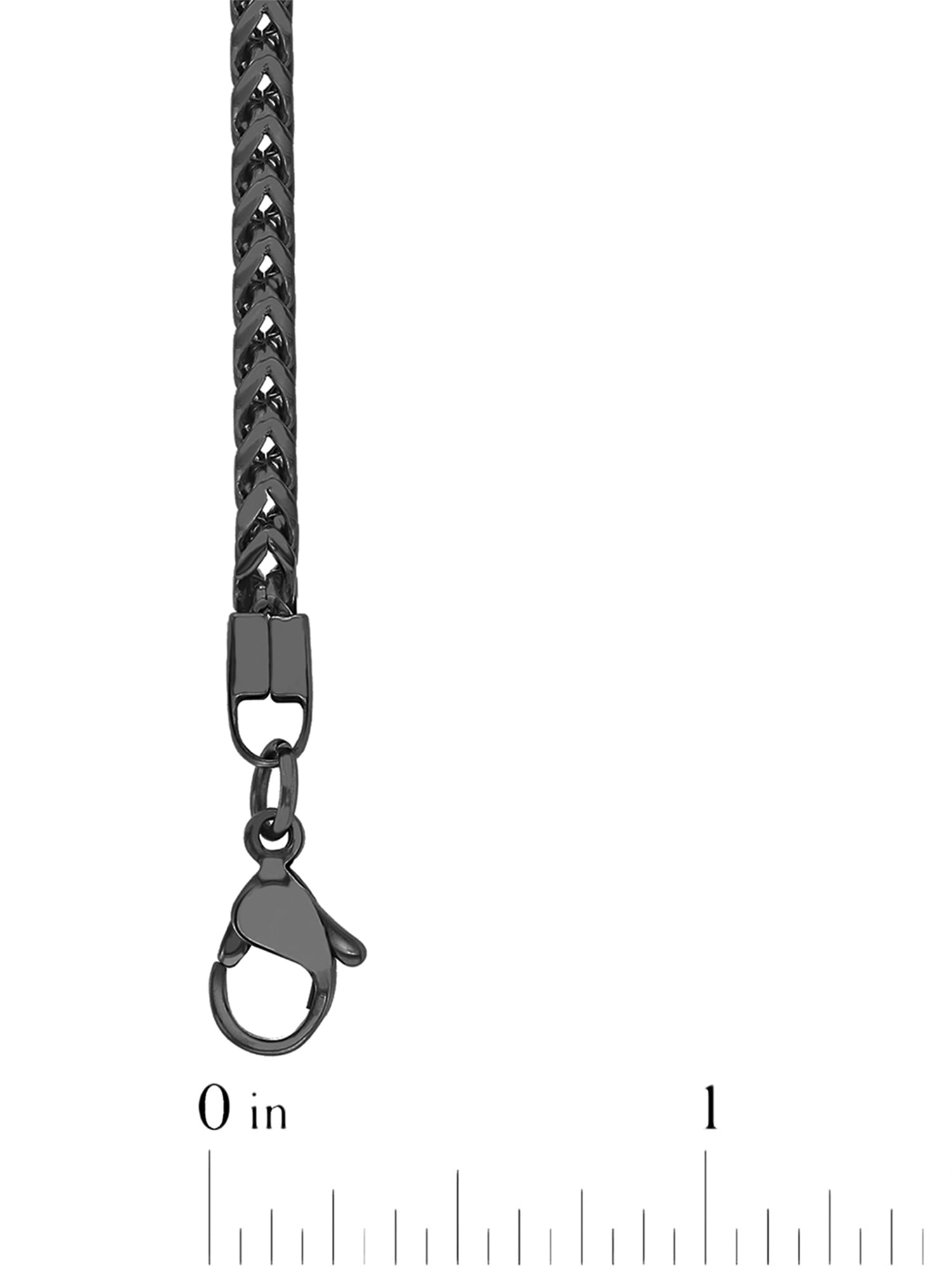 Men's Black Stainless Steel Franco 24" Chain Necklace - Brilliance Fine Jewelry - Image 2