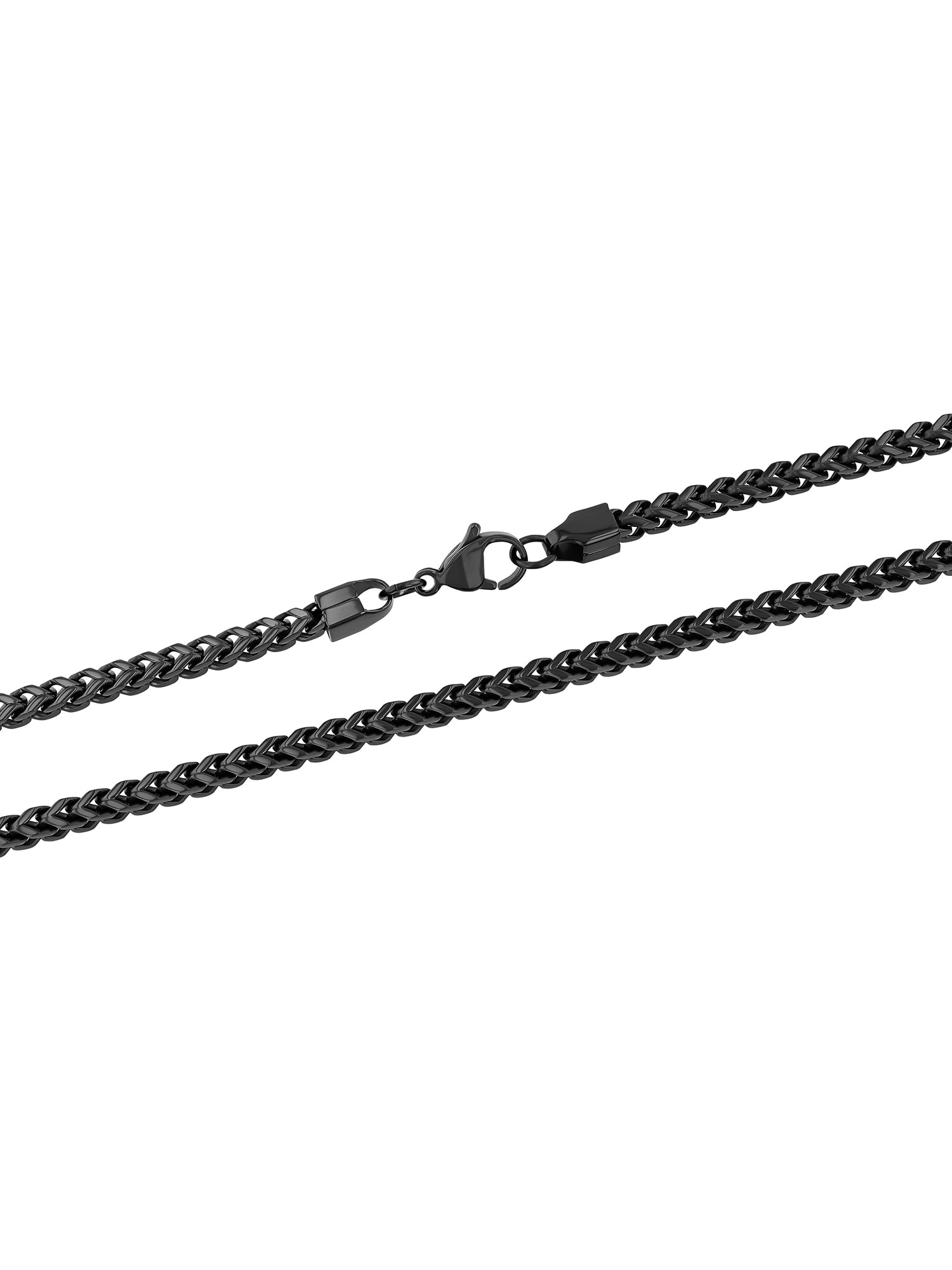 Men's Black Stainless Steel Franco 24" Chain Necklace - Brilliance Fine Jewelry - Image 3