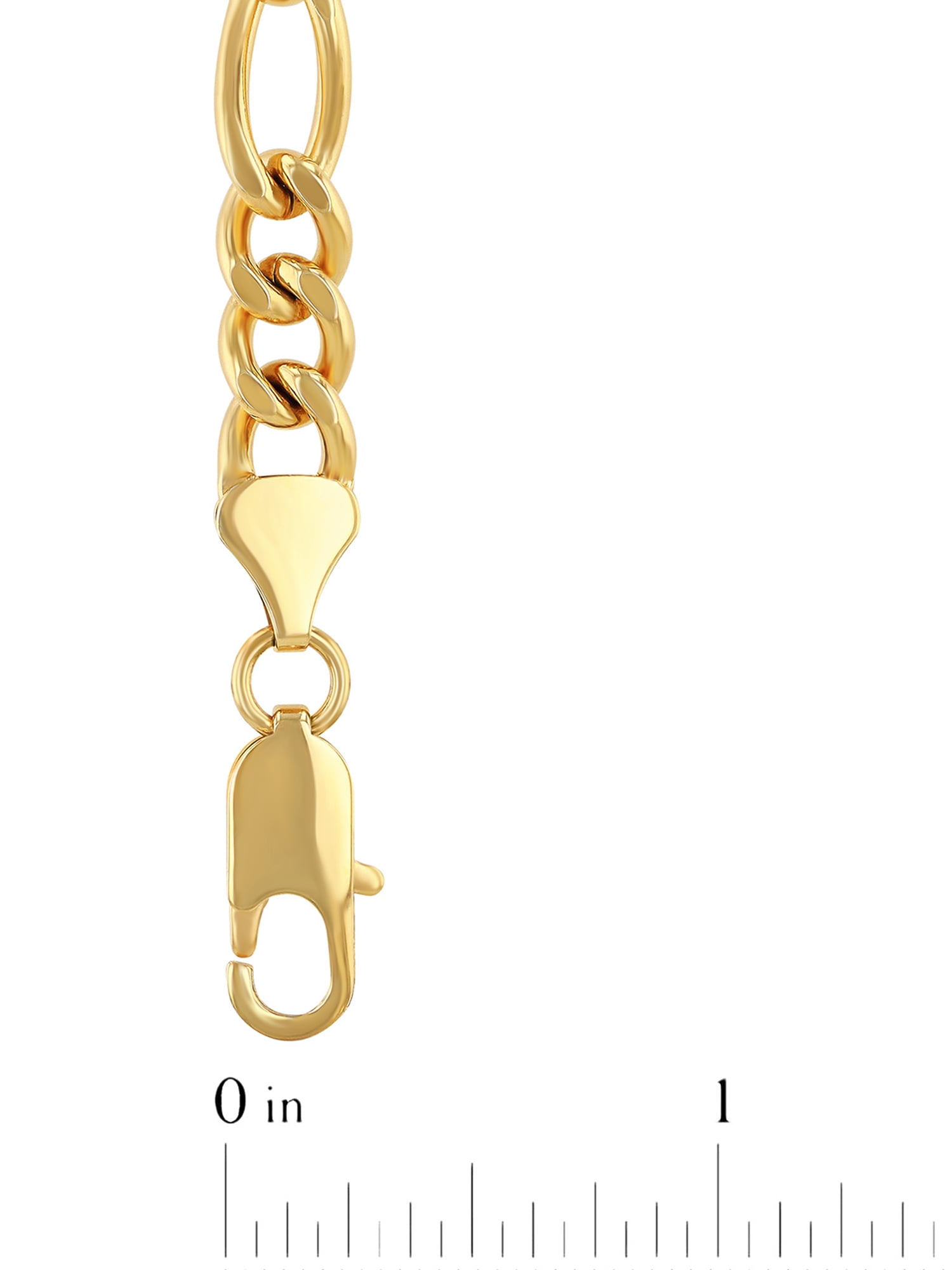 Men's Gold-Tone Stainless Steel Figaro Link 24" Chain Necklace - Brilliance Fine Jewelry - Image 4