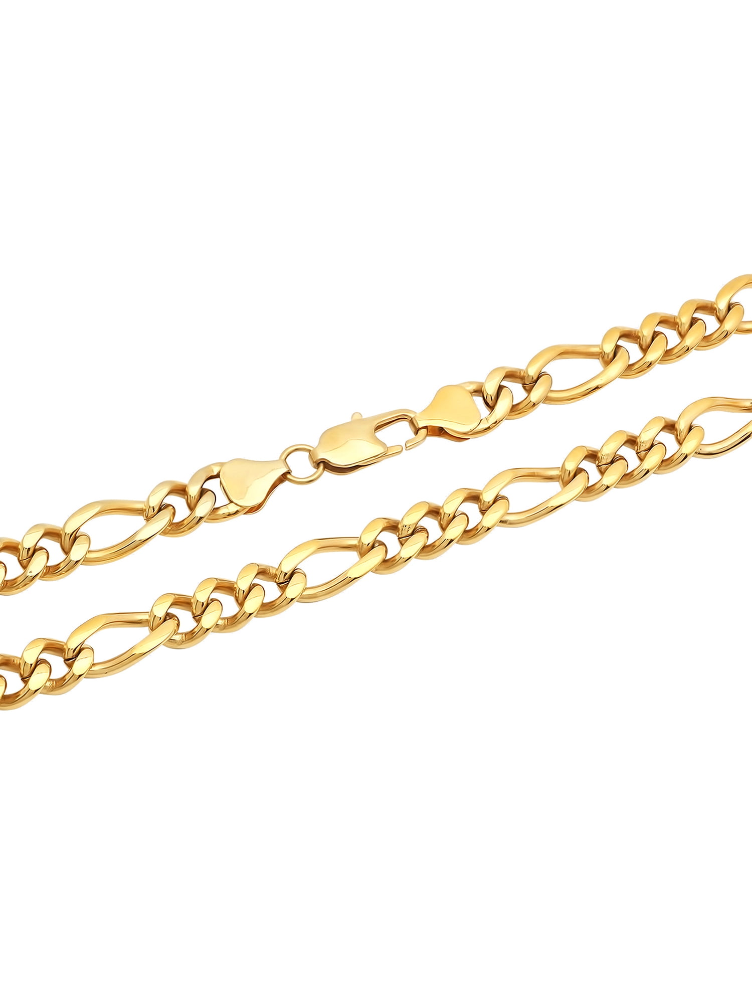Men's Gold-Tone Stainless Steel Figaro Link 24" Chain Necklace - Brilliance Fine Jewelry - Image 2