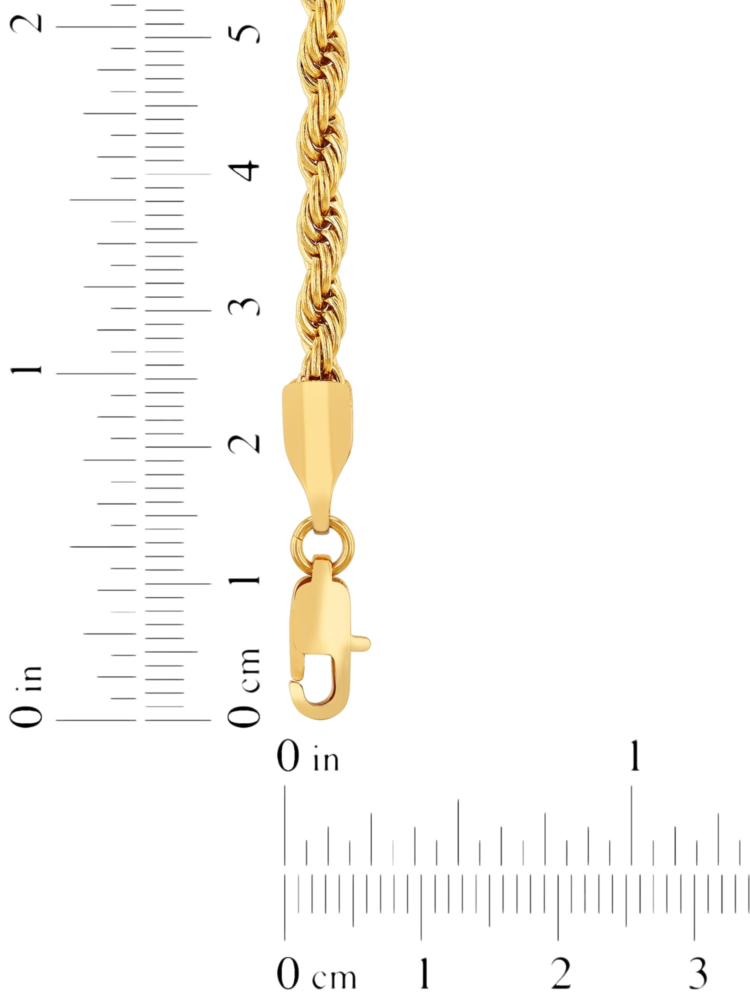 Men's Gold-Tone Stainless Steel Rope Link Chain Necklace - Brilliance Fine Jewelry - Image 4