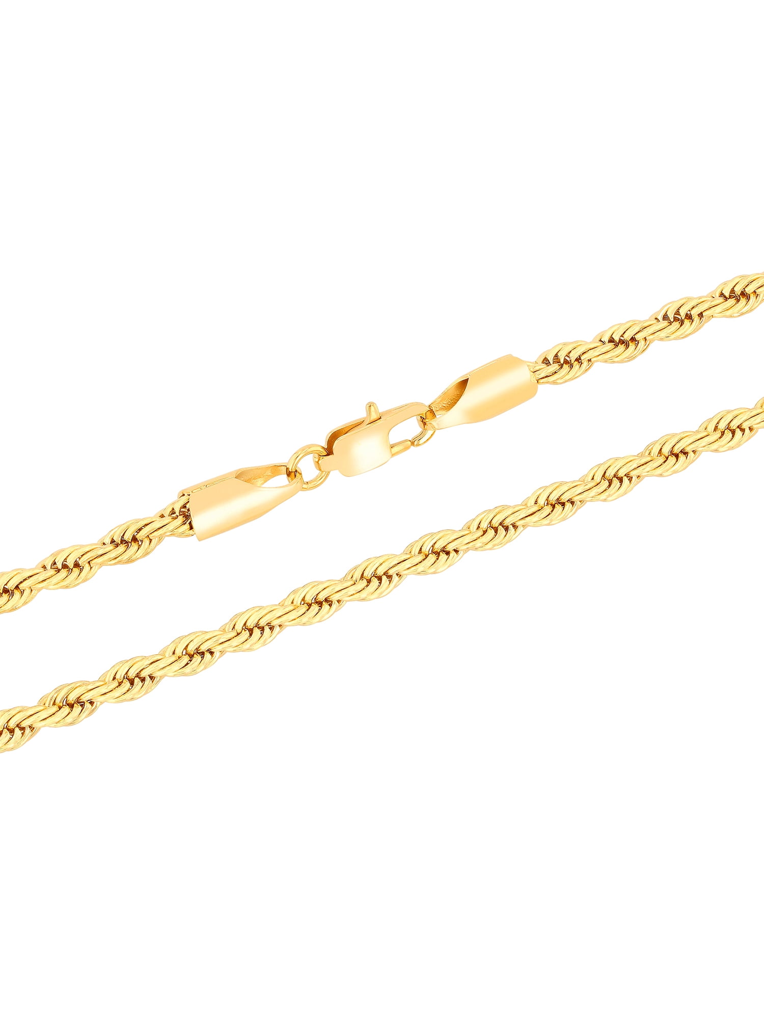 Men's Gold-Tone Stainless Steel Rope Link Chain Necklace - Brilliance Fine Jewelry - Image 2