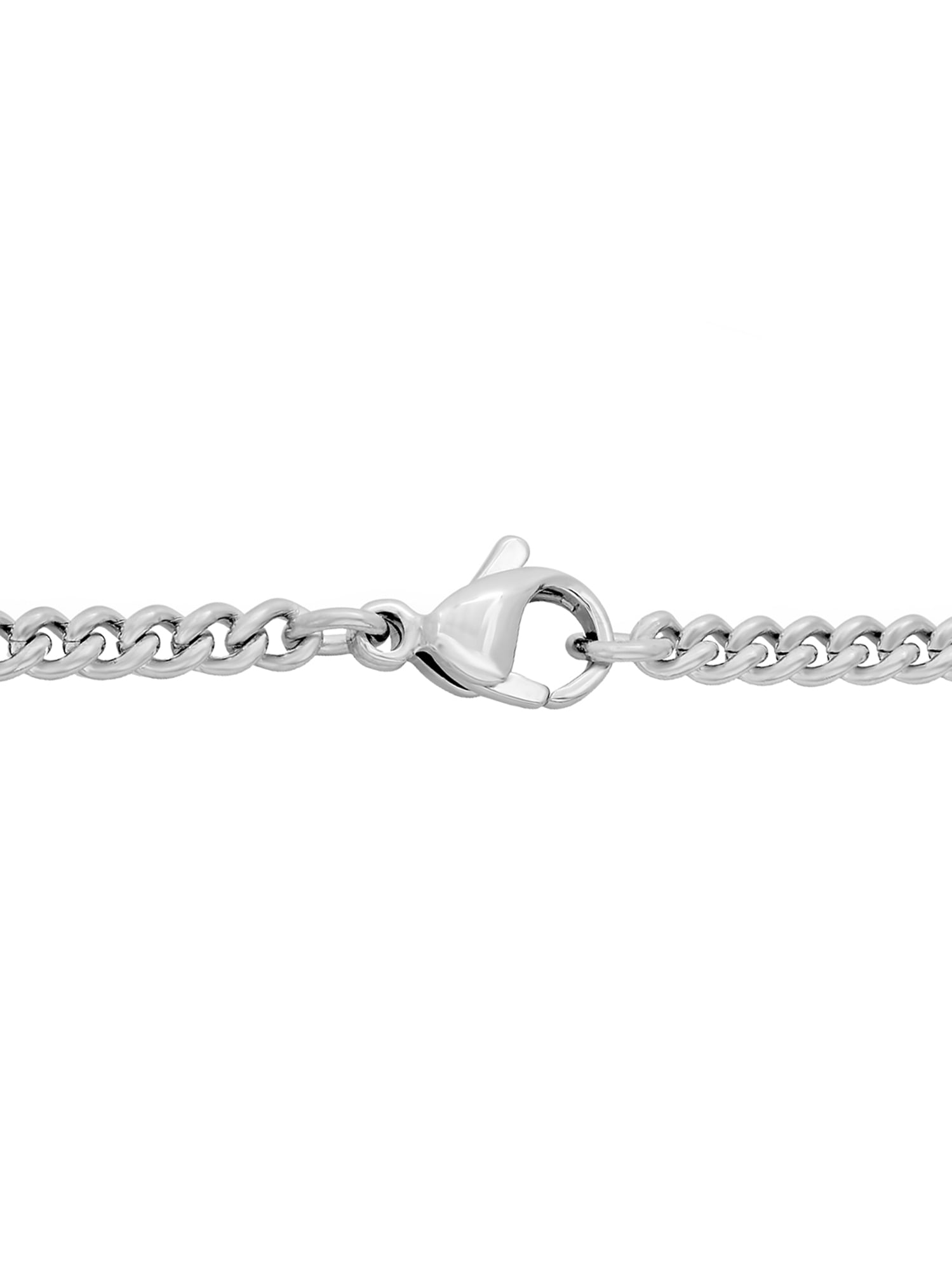 Mens Silver-Tone Stainless Steel 24" Curb Link Chain Necklace by Brilliance Fine Jewelry - Image 2