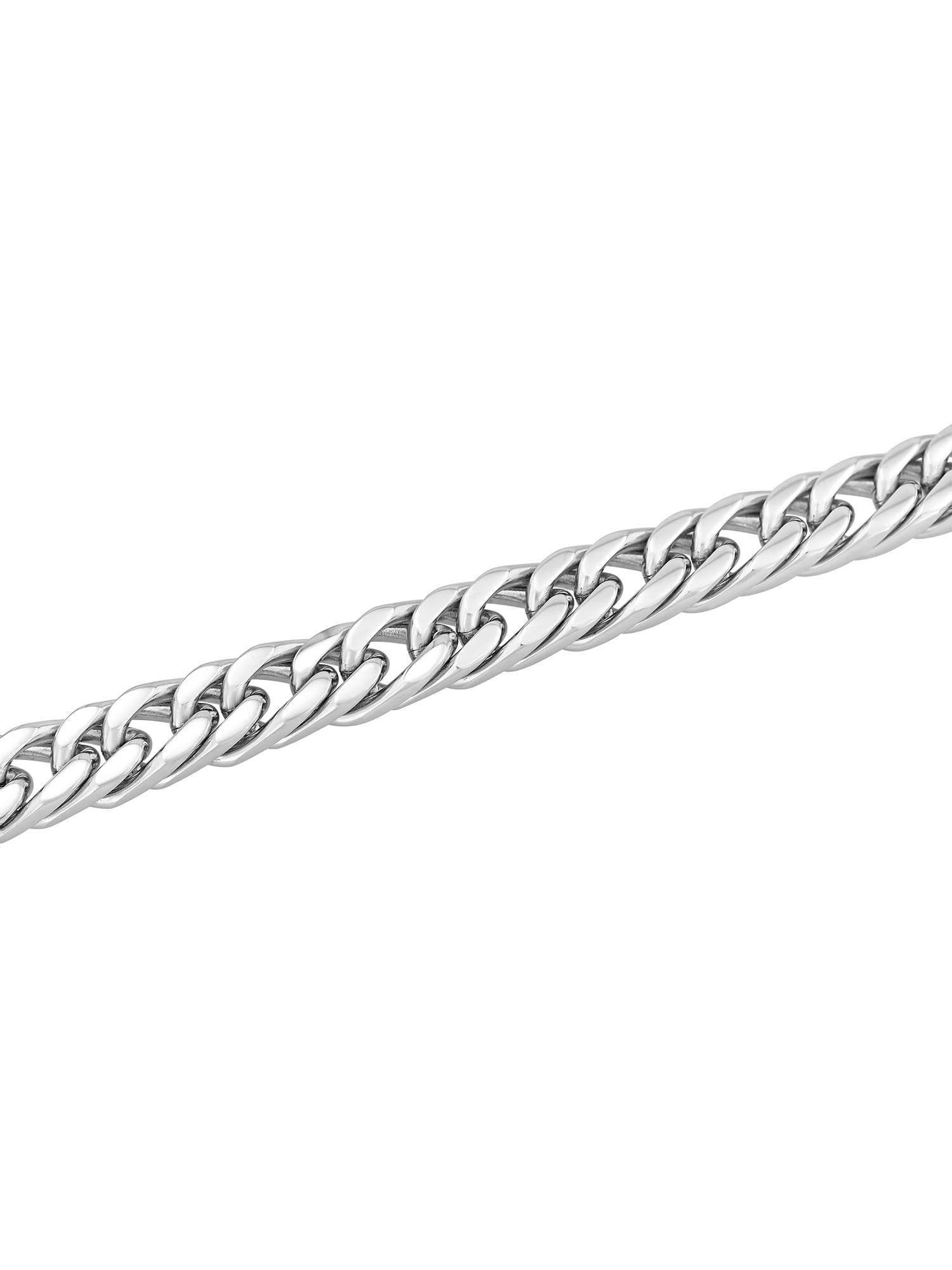 Men's Silver-Tone Stainless Steel Curb Link 8.5" Bracelet - Brilliance Fine Jewelry - Image 2