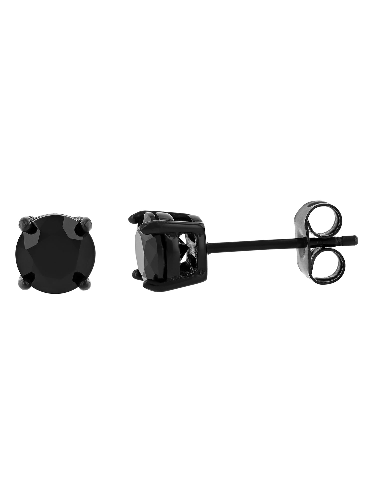 Men's Stainless Steel Set of 3 Black and White Finish Stud Earrings - Believe by Brilliance - Image 3