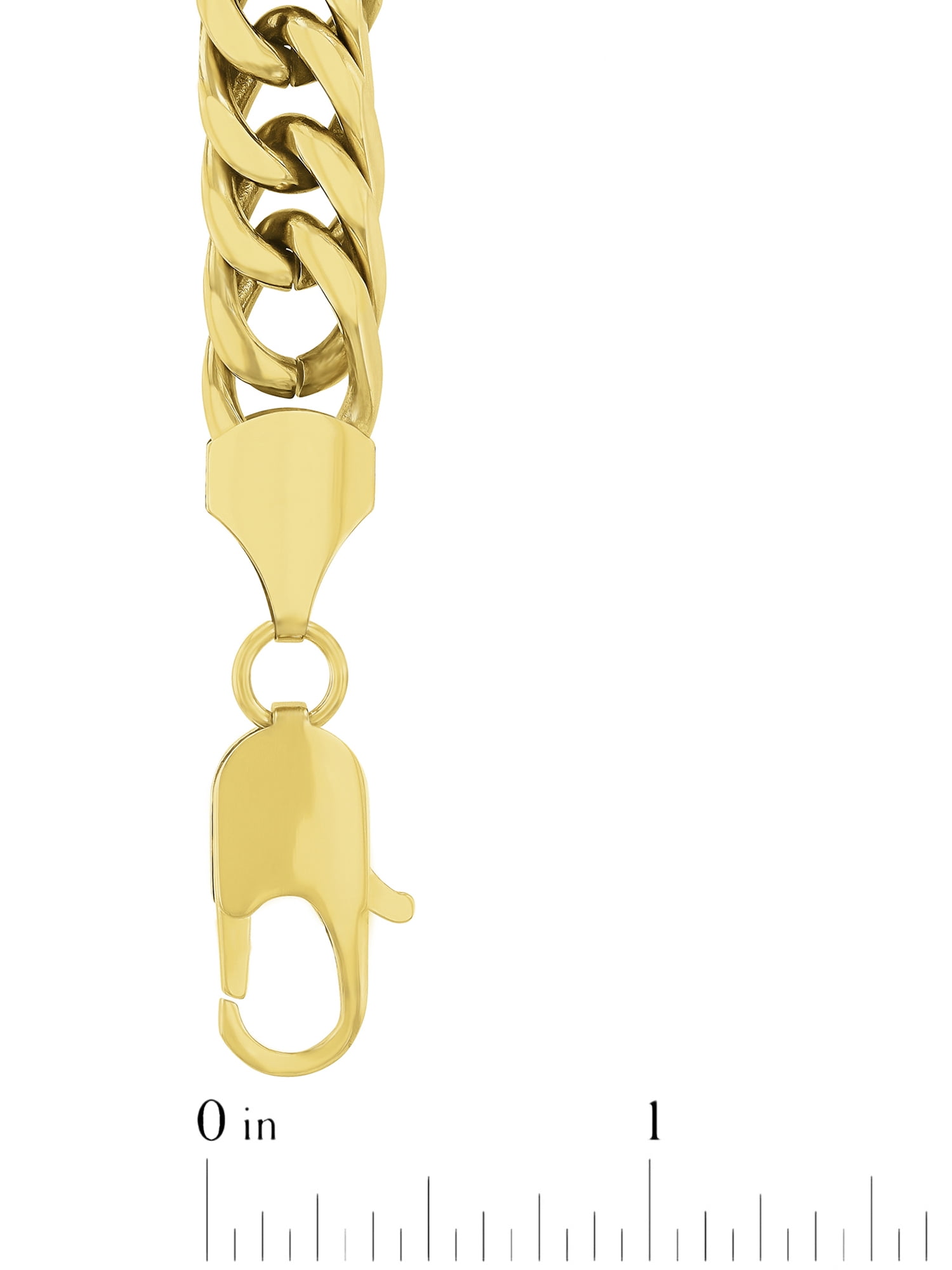Men’s Stainless Steel Yellow-Tone 9MM Curb Chain Necklace 24" - Brilliance Fine Jewelry - Image 2