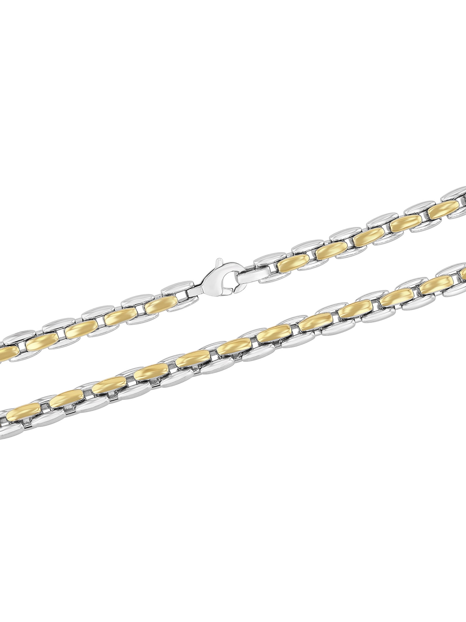 Men's Two-Tone Stainless Steel H-Link Chain, 24" - Brilliance Fine Jewelry - Image 2