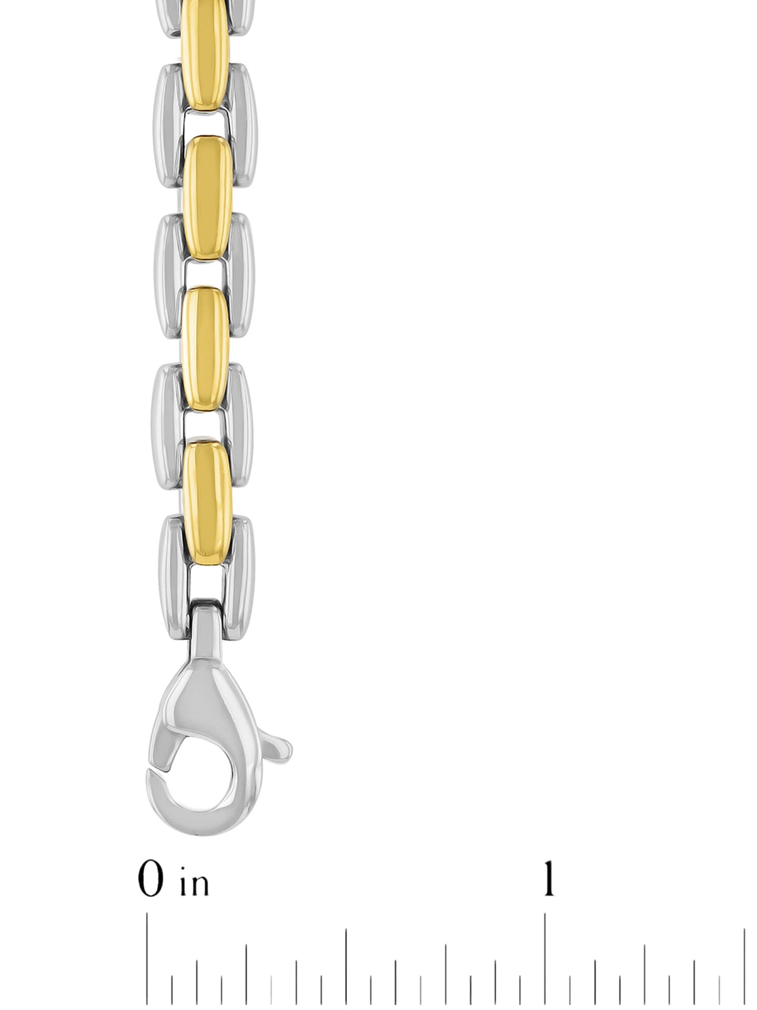 Men's Two-Tone Stainless Steel H-Link Chain, 24" - Brilliance Fine Jewelry - Image 4