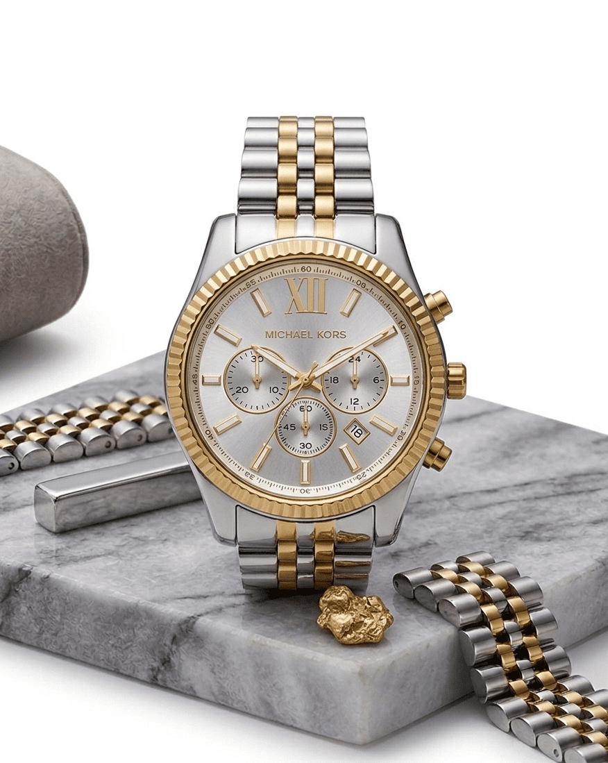 Michael Kors Men's Lexington Two Tone Stainless Steel Watch MK8344
