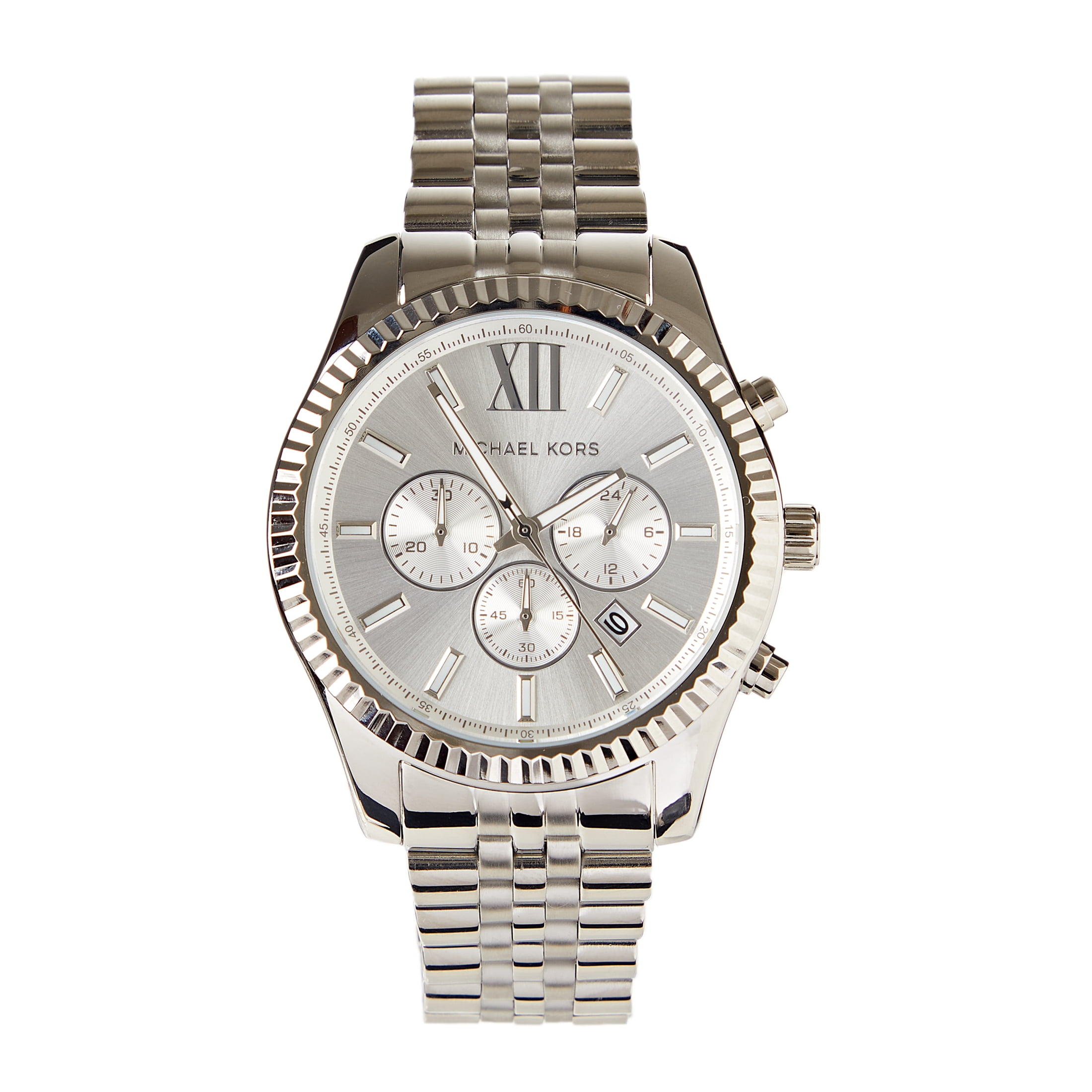 MICHAEL KORS Stainless Steel Silver Mens Lexington Watch Model MK8405