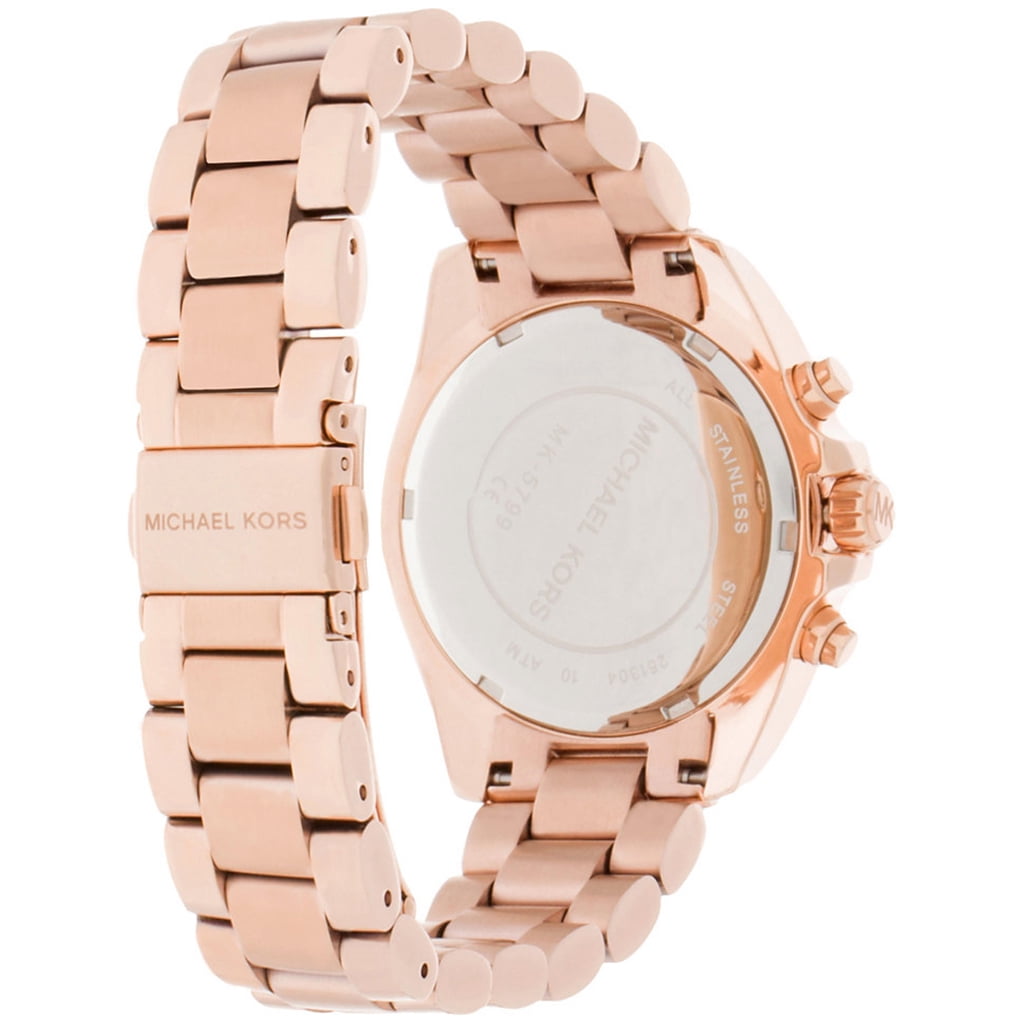 Michael Kors Women's Bradshaw Mini Rose Gold-Tone Chronograph Watch, MK5799 - Image 4