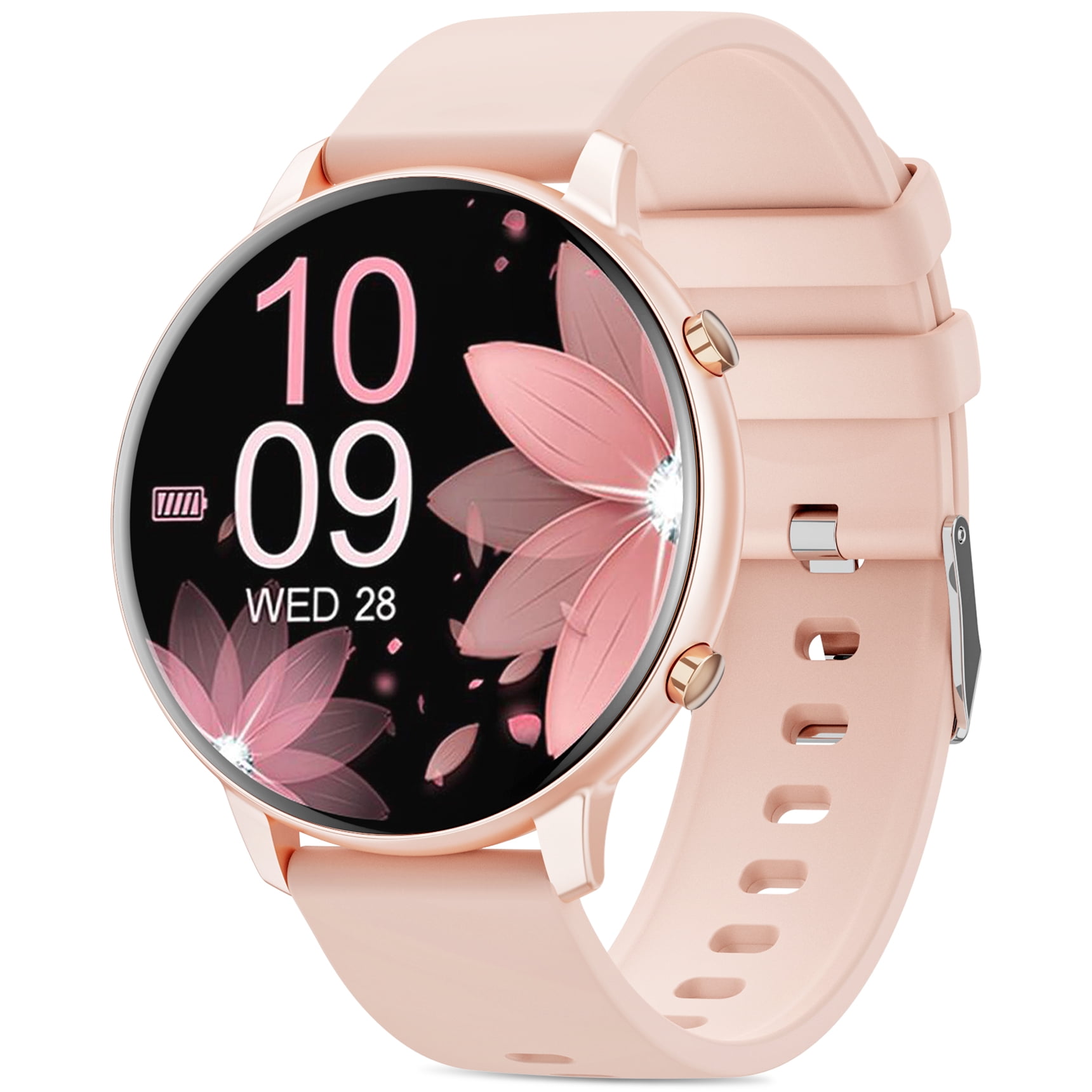 Mingdaln Women Smart Watch 45MM, with Answer Make Call/IP68 waterproof/10 days standby, with Fitness Tracker,fits for Android iPhone Devices(Pink) - Image 4