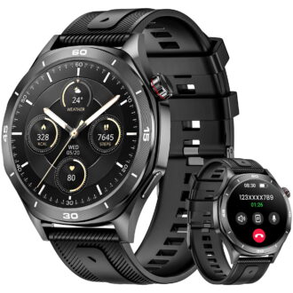 Minsxk Smart Watch Fits for Android and Iphone, 1.52" HD Fitness Tracker,120+ Sport Modes, Smartwatch with Bluetooth Calls/Answer,Smart Watches for Men Women,Ip68 Waterproof,for Gift Black